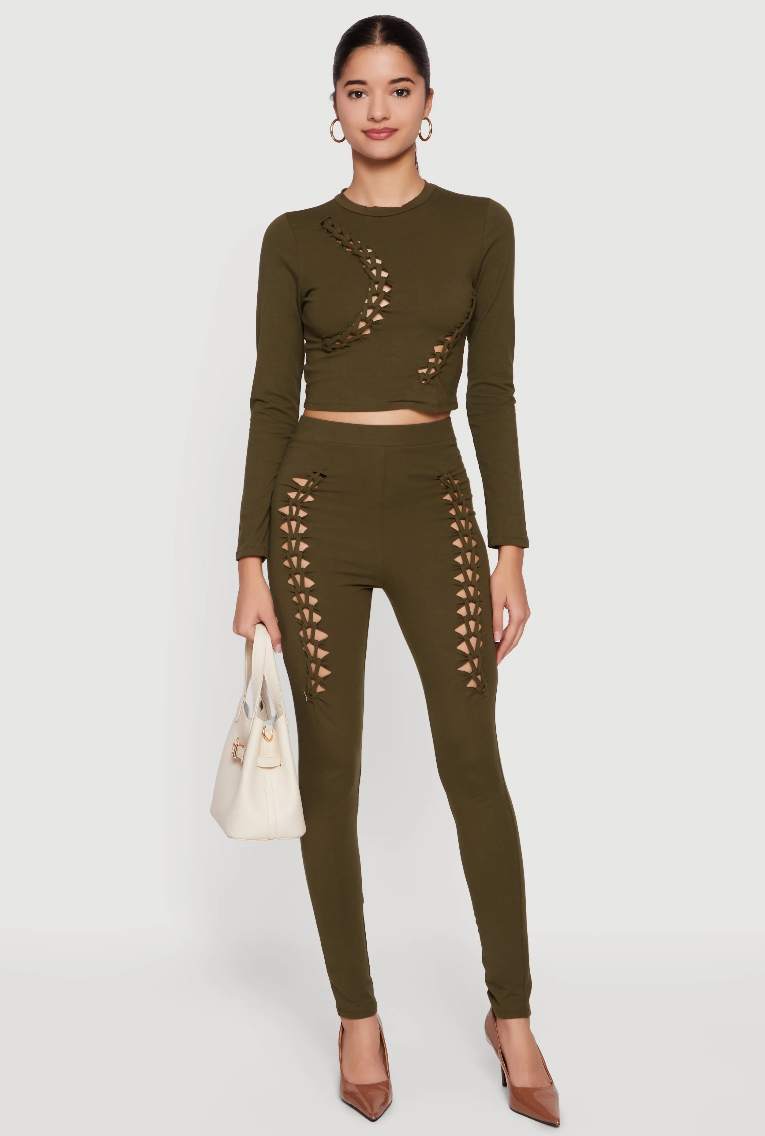 High Waisted Cut Out Leggings sold by Rainbow