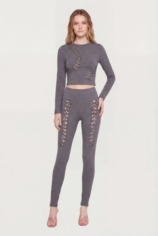 High Waisted Cut Out Leggings sold by Rainbow