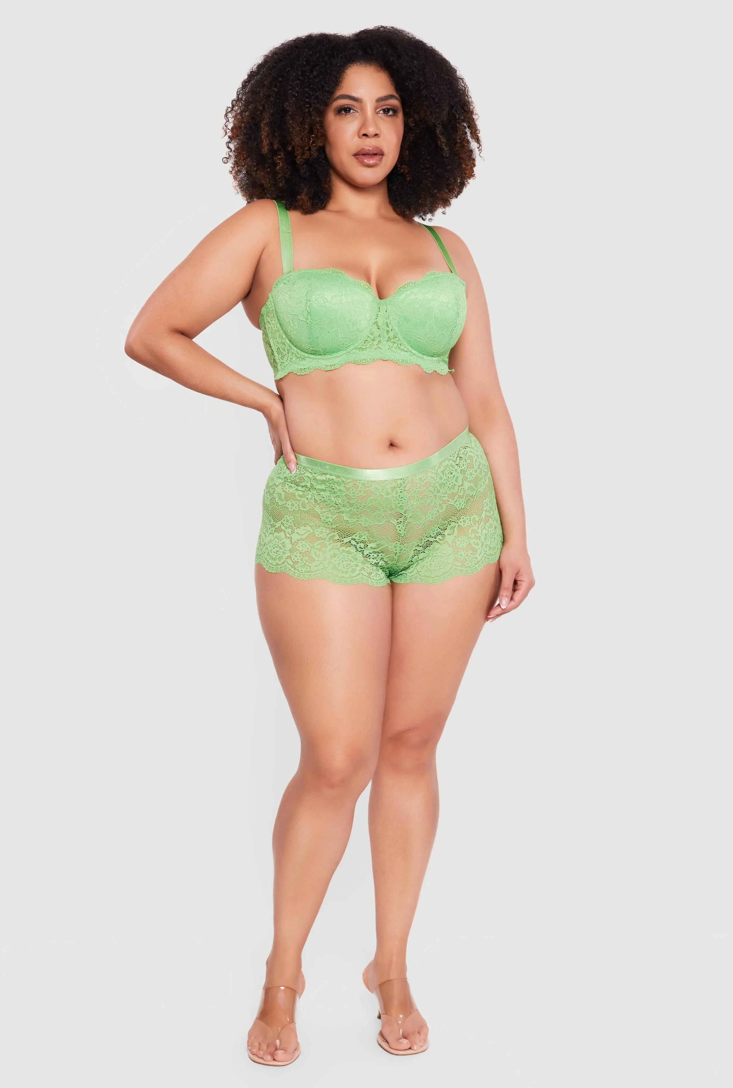 Plus Size Lace Balconette Bra | Convertible to Strapless sold by Rainbow product image thumbnail 2