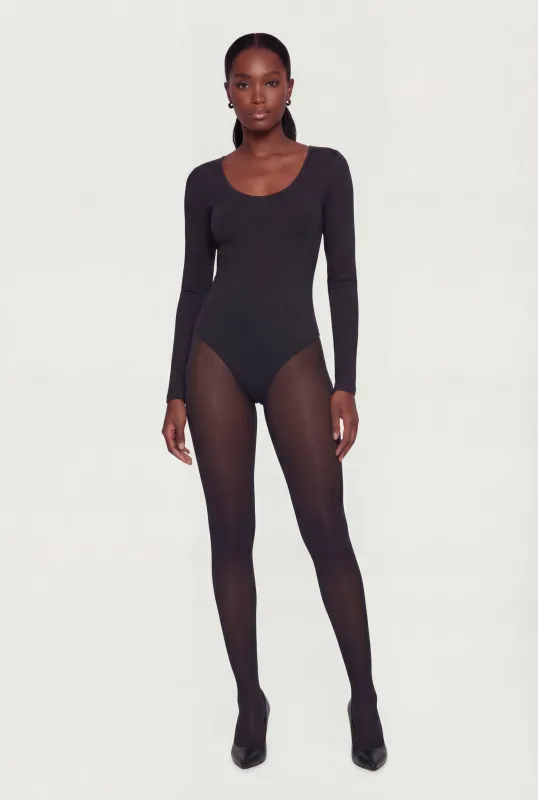 Basic Long Sleeve Scoop Neck Bodysuit sold by Rainbow
