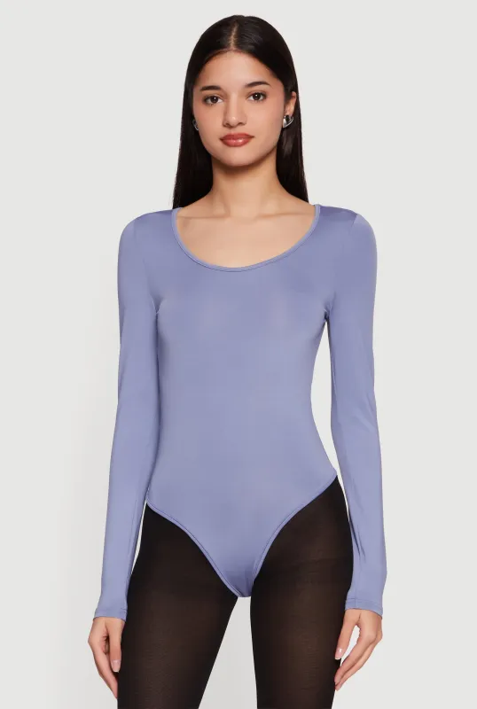 Basic Long Sleeve Scoop Neck Bodysuit sold by Rainbow