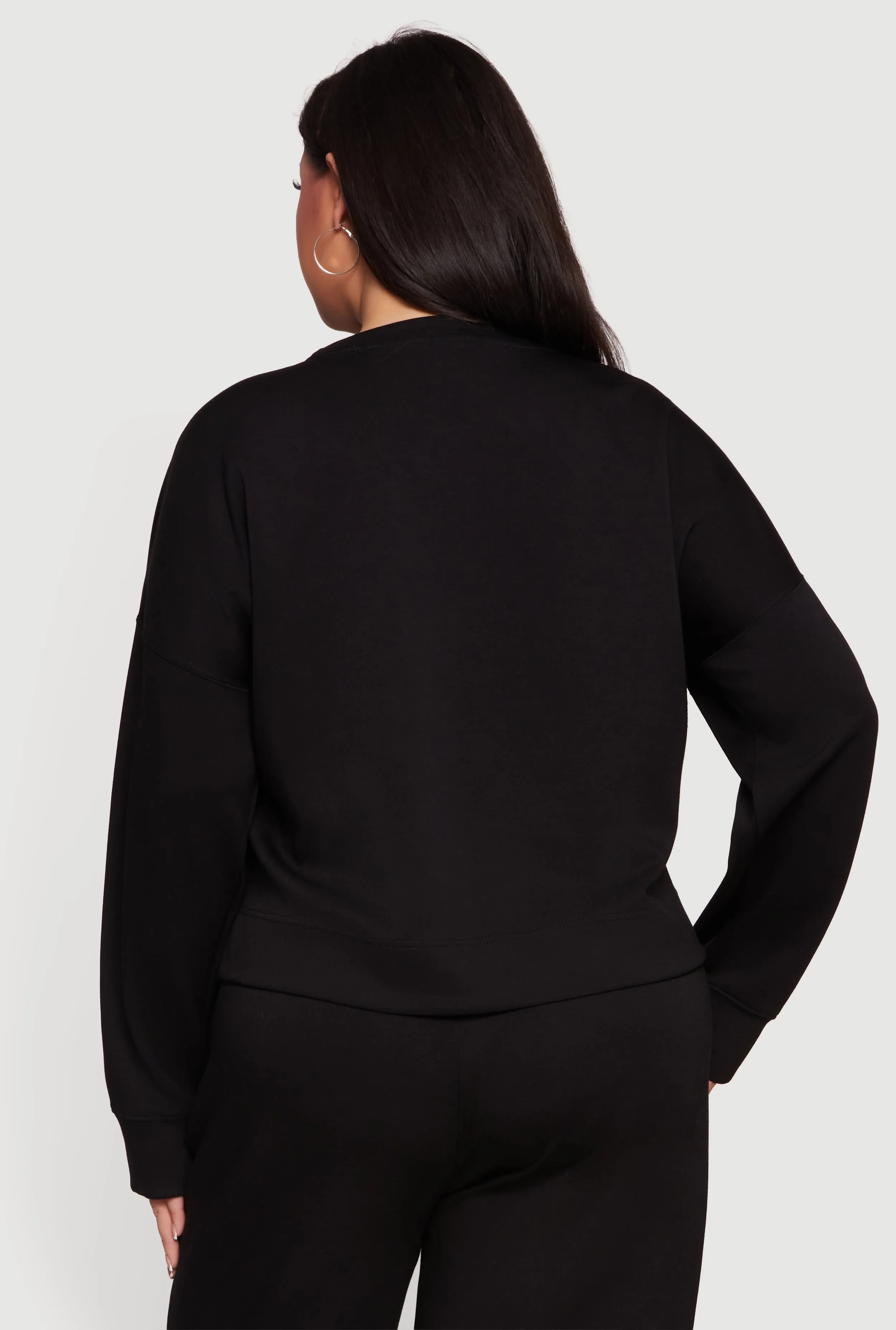 Plus Size Long Sleeve Drop Shoulder Sweatshirt sold by Rainbow product image thumbnail 5