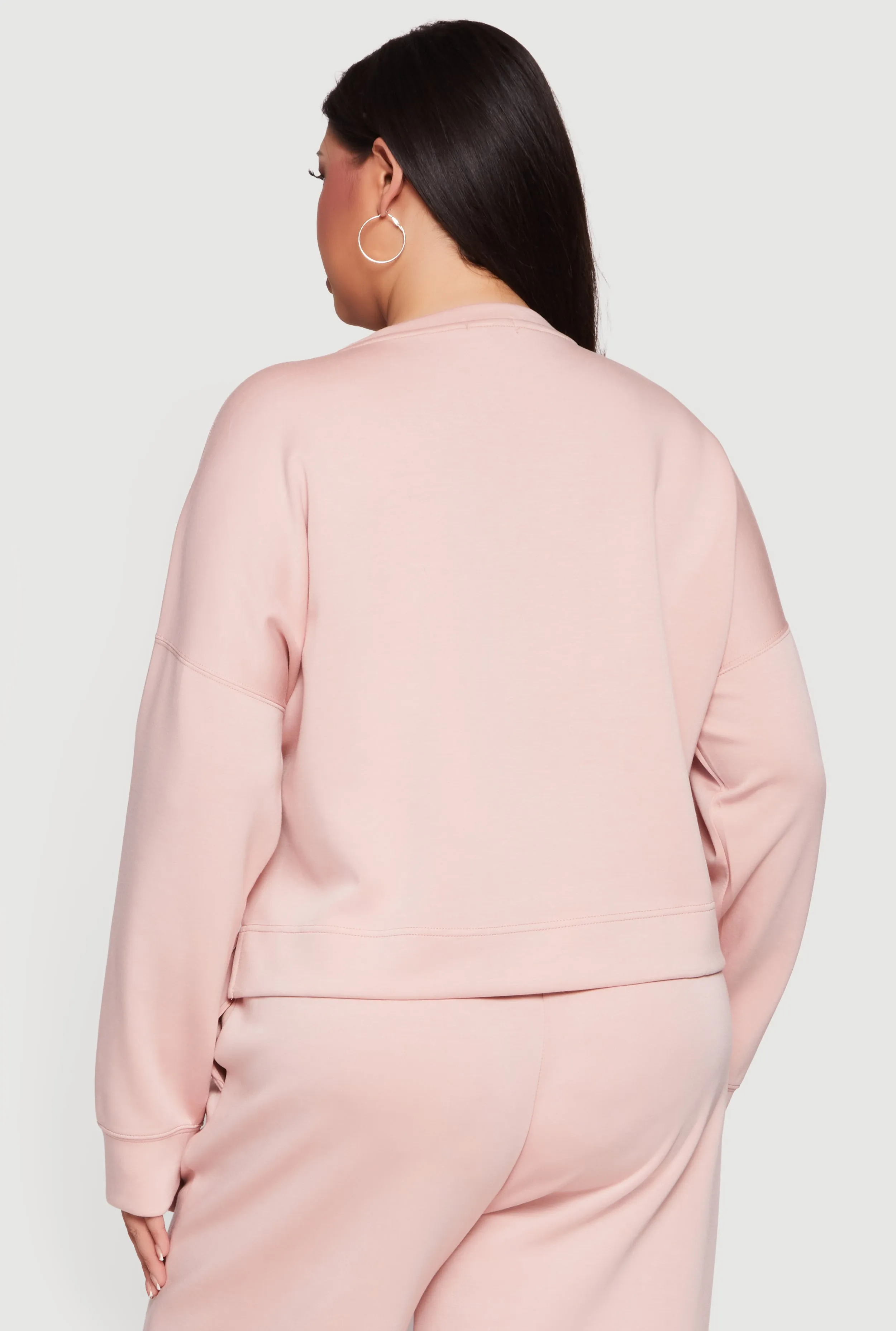 Plus Size Long Sleeve Drop Shoulder Sweatshirt sold by Rainbow product image thumbnail 5