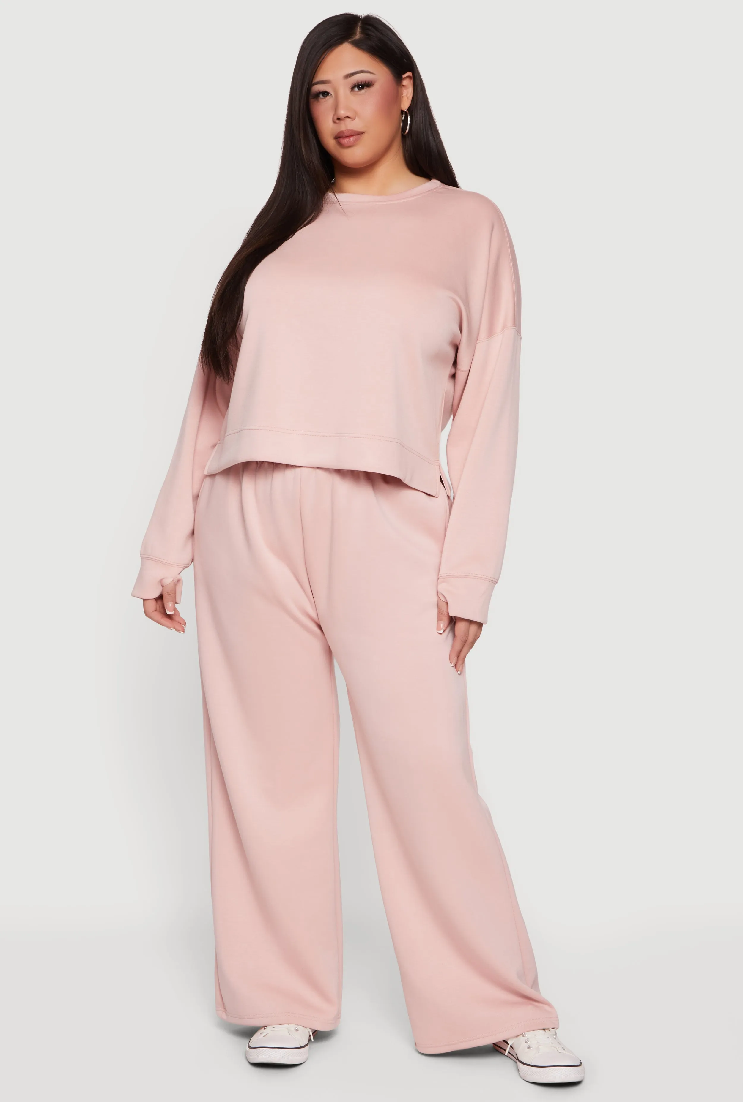 Plus Size Long Sleeve Drop Shoulder Sweatshirt sold by Rainbow product image thumbnail 2