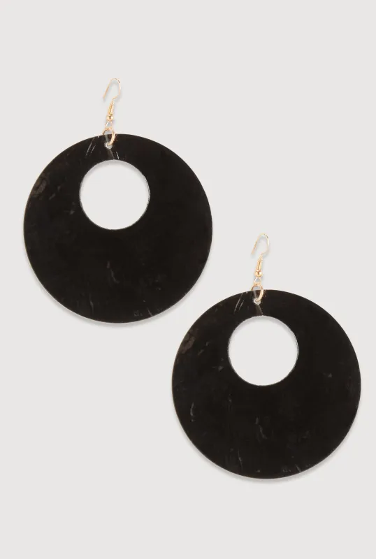 Circular Metallic Drop Earrings sold by Rainbow