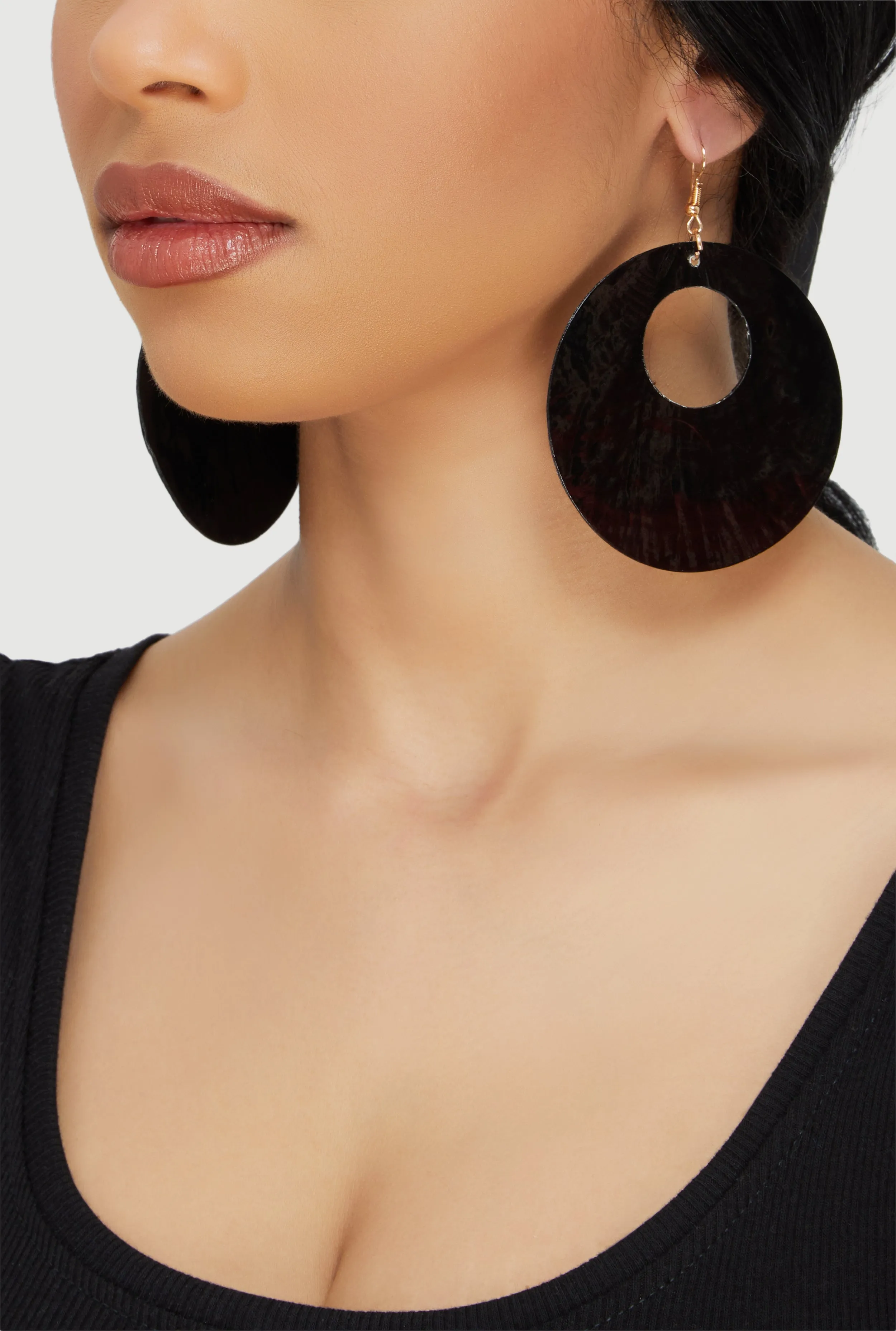 Circular Metallic Drop Earrings sold by Rainbow product image thumbnail 2