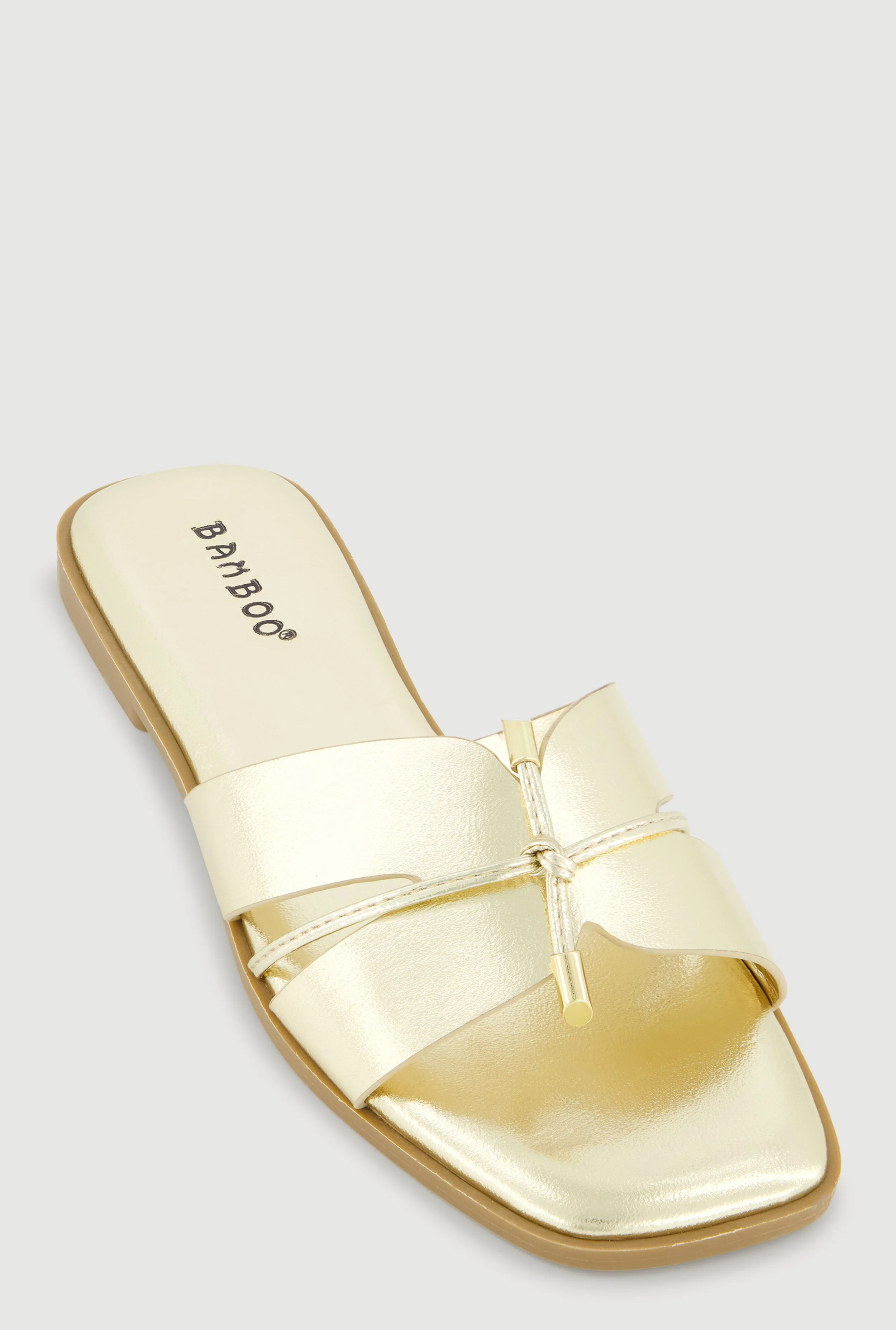 Tie Knot Detail Cut Out Band Slide Sandals sold by Rainbow product image thumbnail 5