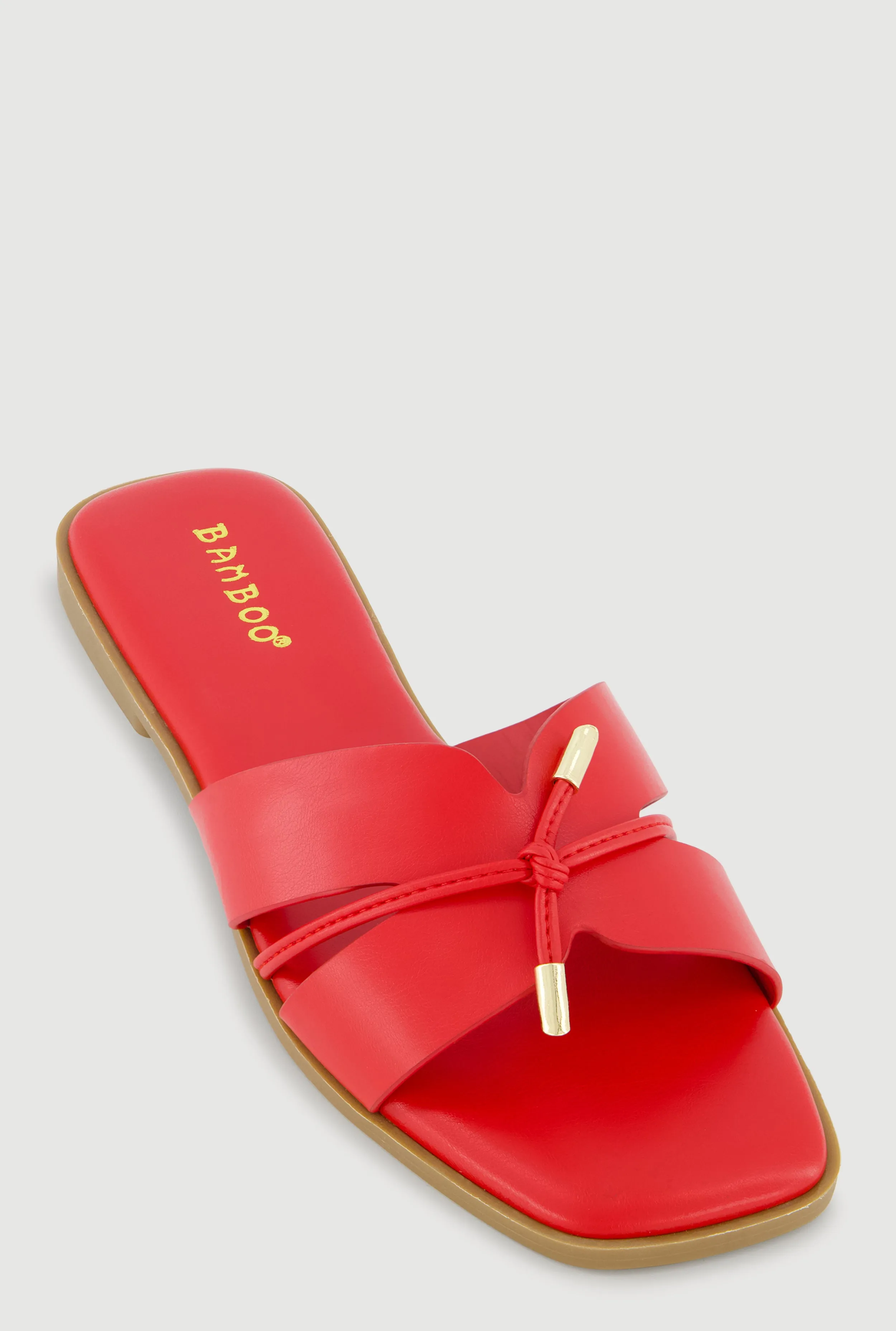 Tie Knot Detail Cut Out Band Slide Sandals sold by Rainbow product image thumbnail 3