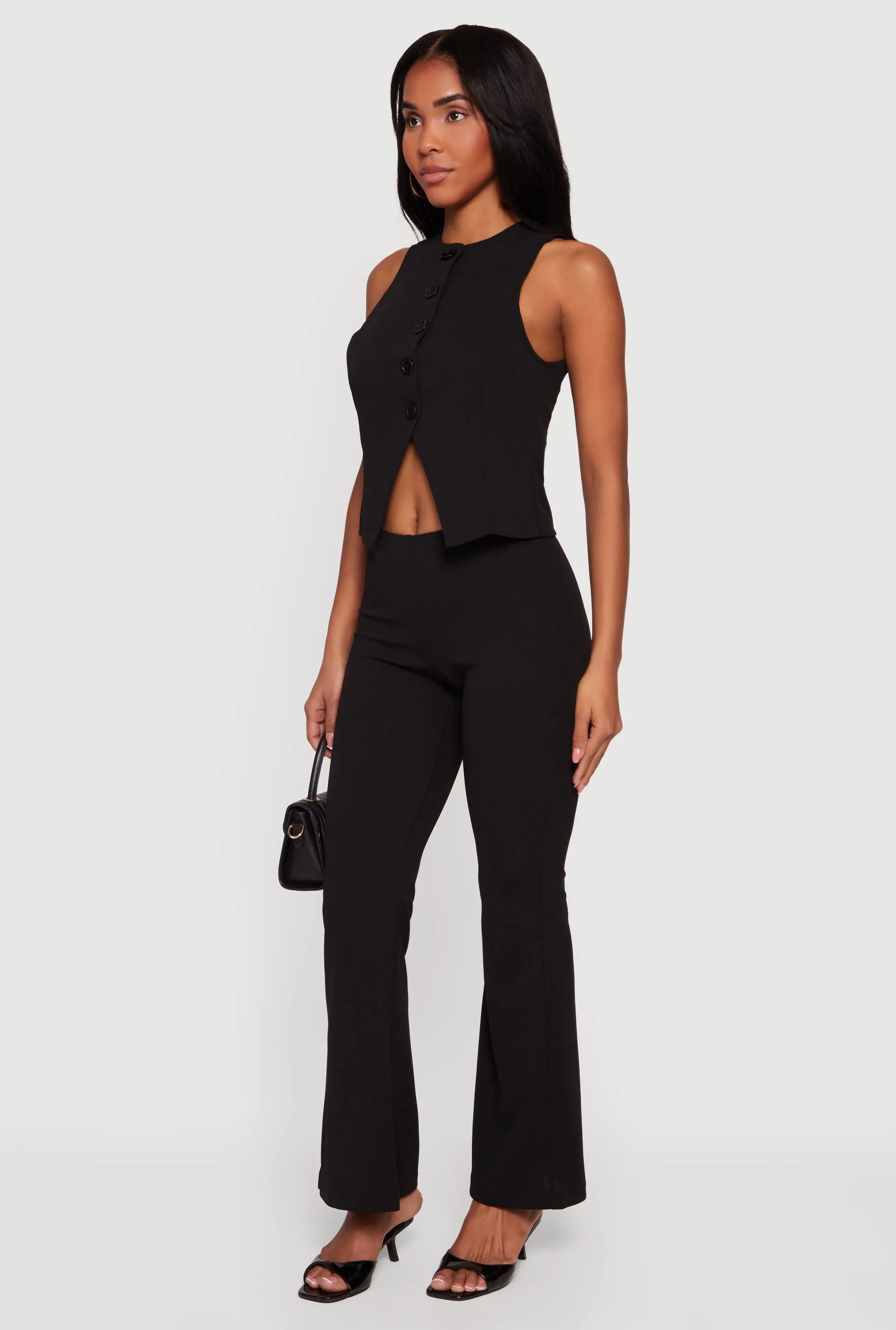 Crepe Knit Pull On Flare Pants sold by Rainbow product image thumbnail 2