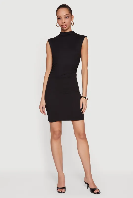 Sleeveless Mock Neck Mini Dress sold by Rainbow