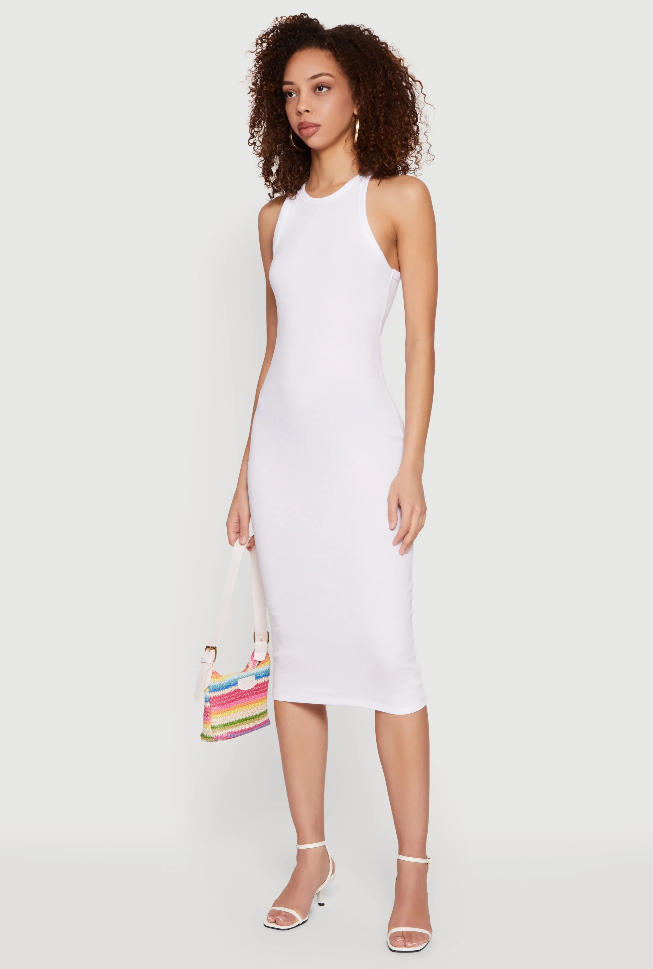 Rib Knit Racerback Tank Midi Dress sold by Rainbow product image thumbnail 2