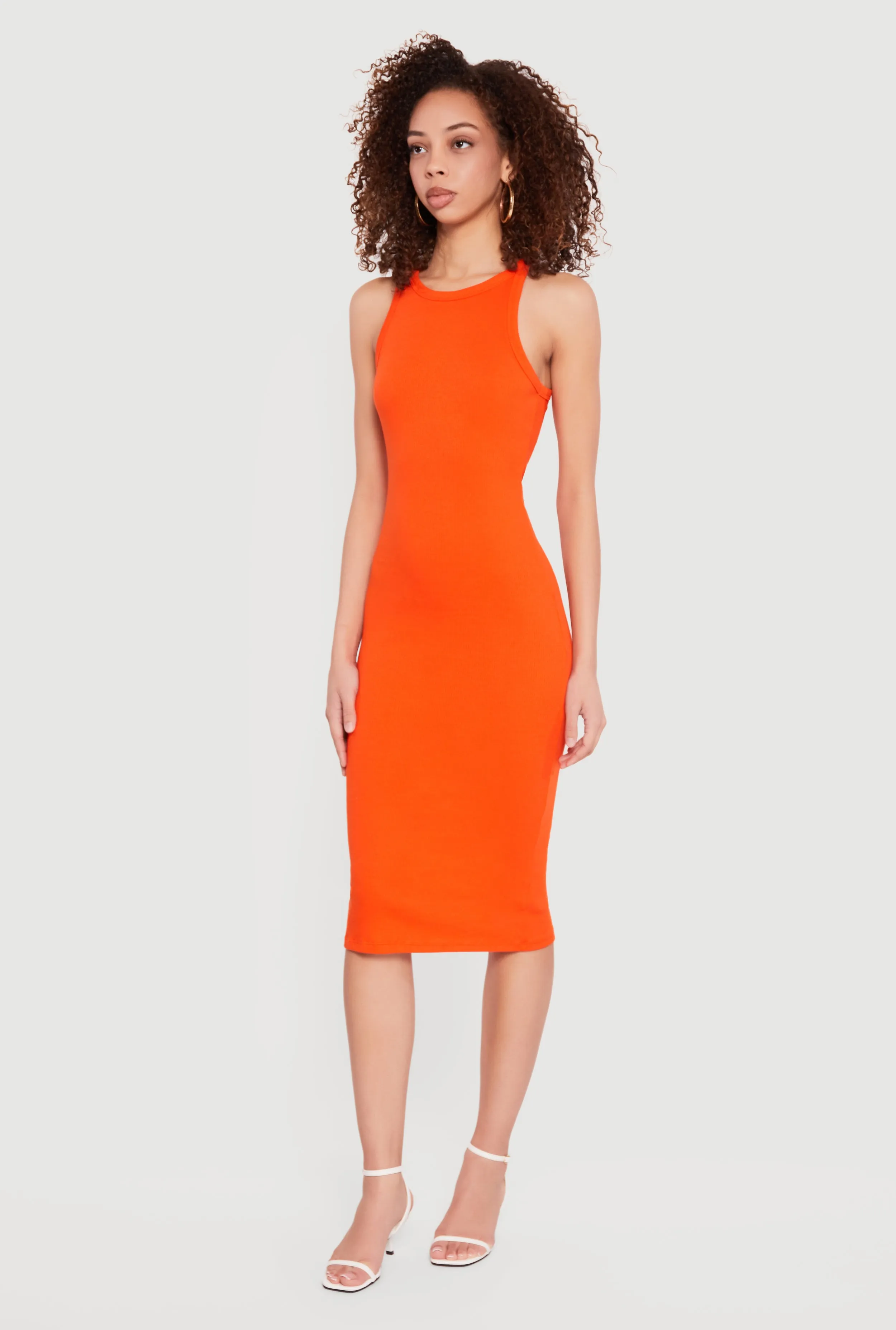 Rib Knit Racerback Tank Midi Dress sold by Rainbow product image thumbnail 2