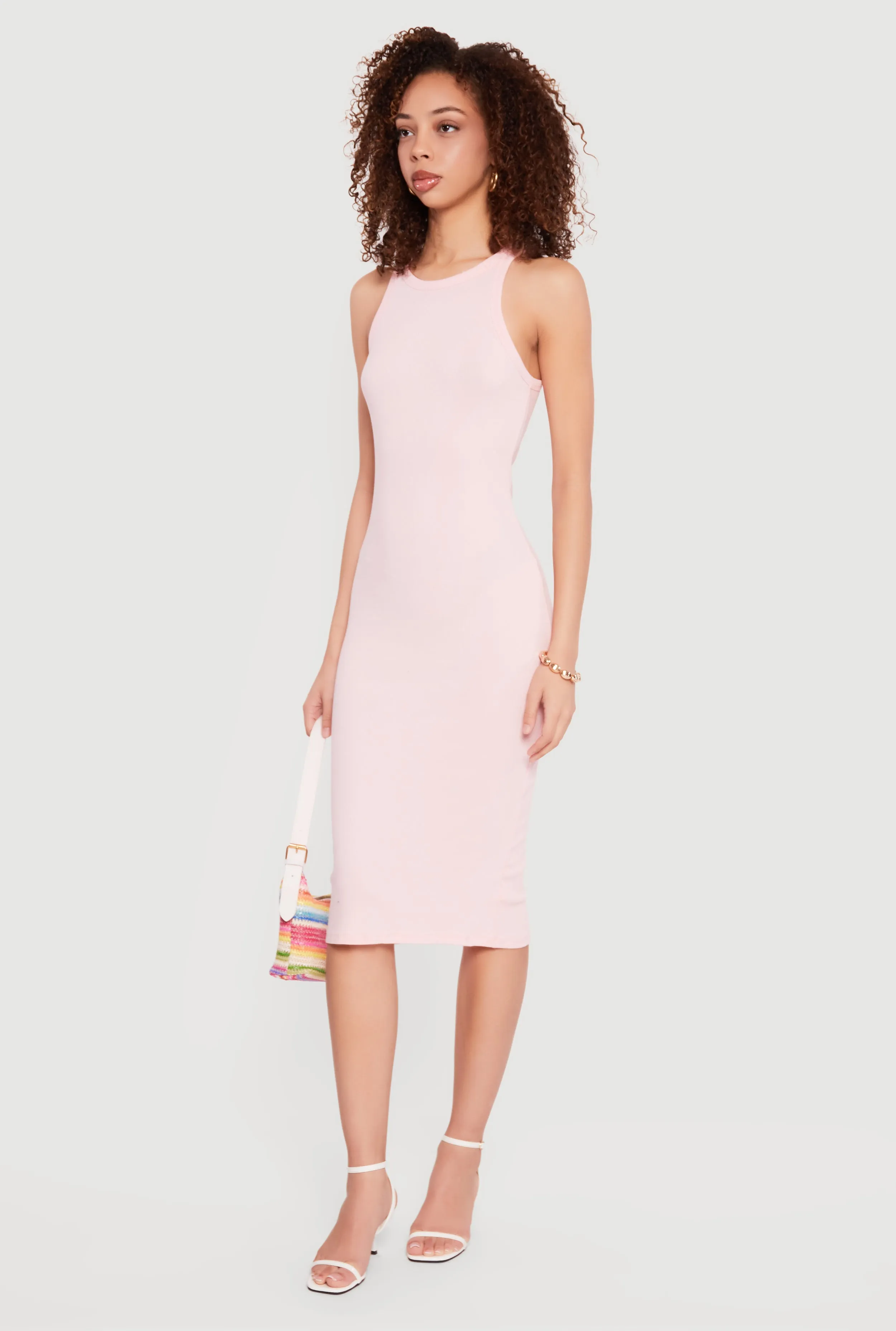 Rib Knit Racerback Tank Midi Dress sold by Rainbow product image thumbnail 2