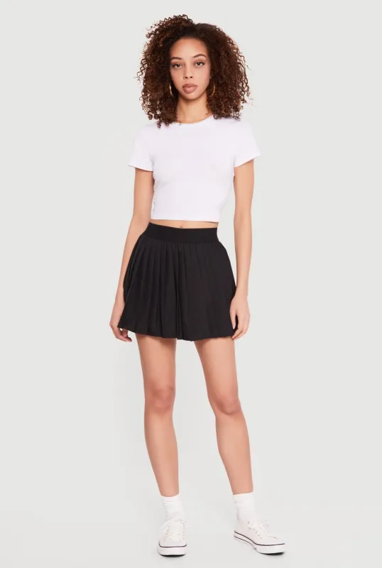 High Waisted Pleated Skirt sold by Rainbow