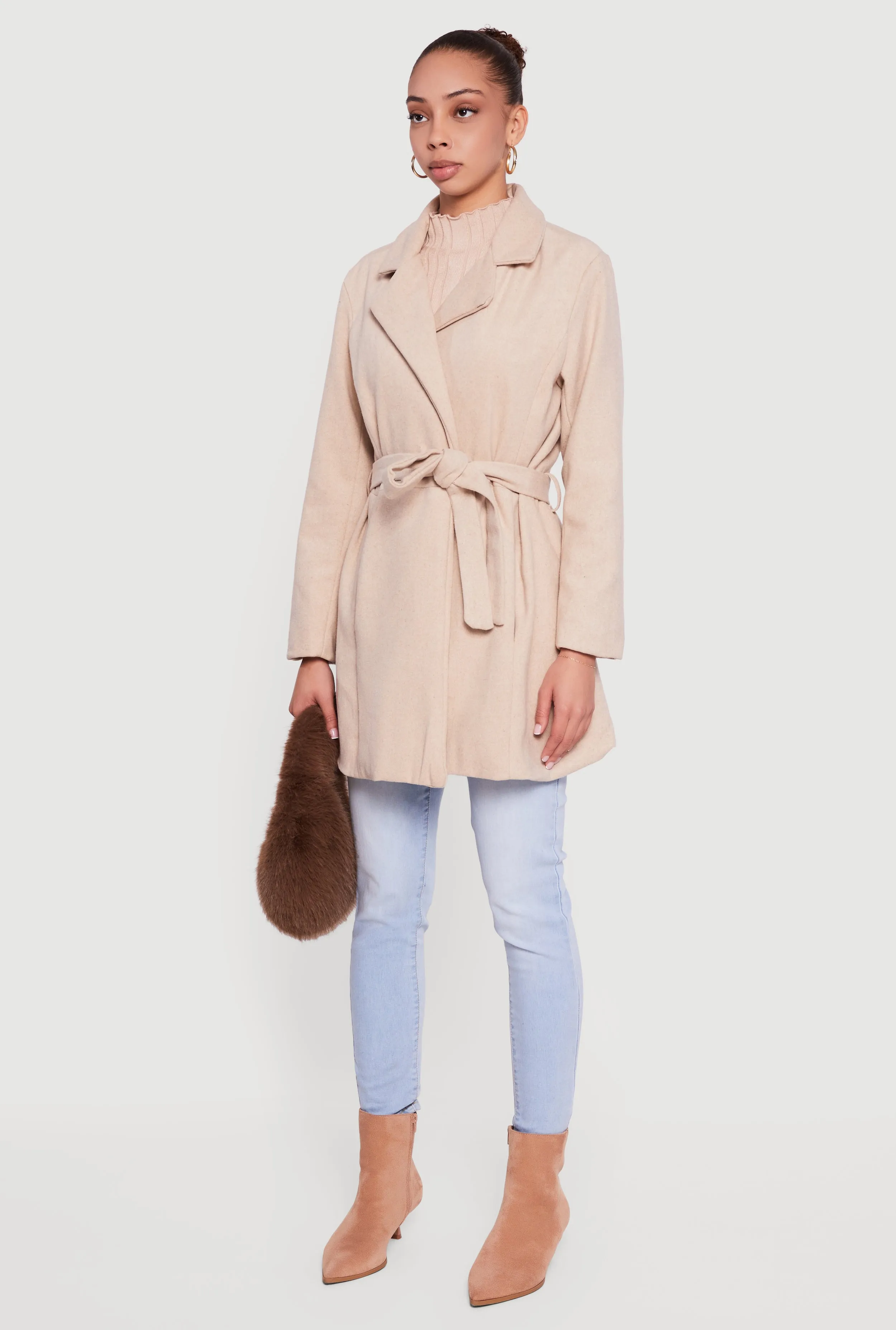 Wool Collared Wrap Coat sold by Rainbow product image thumbnail 5