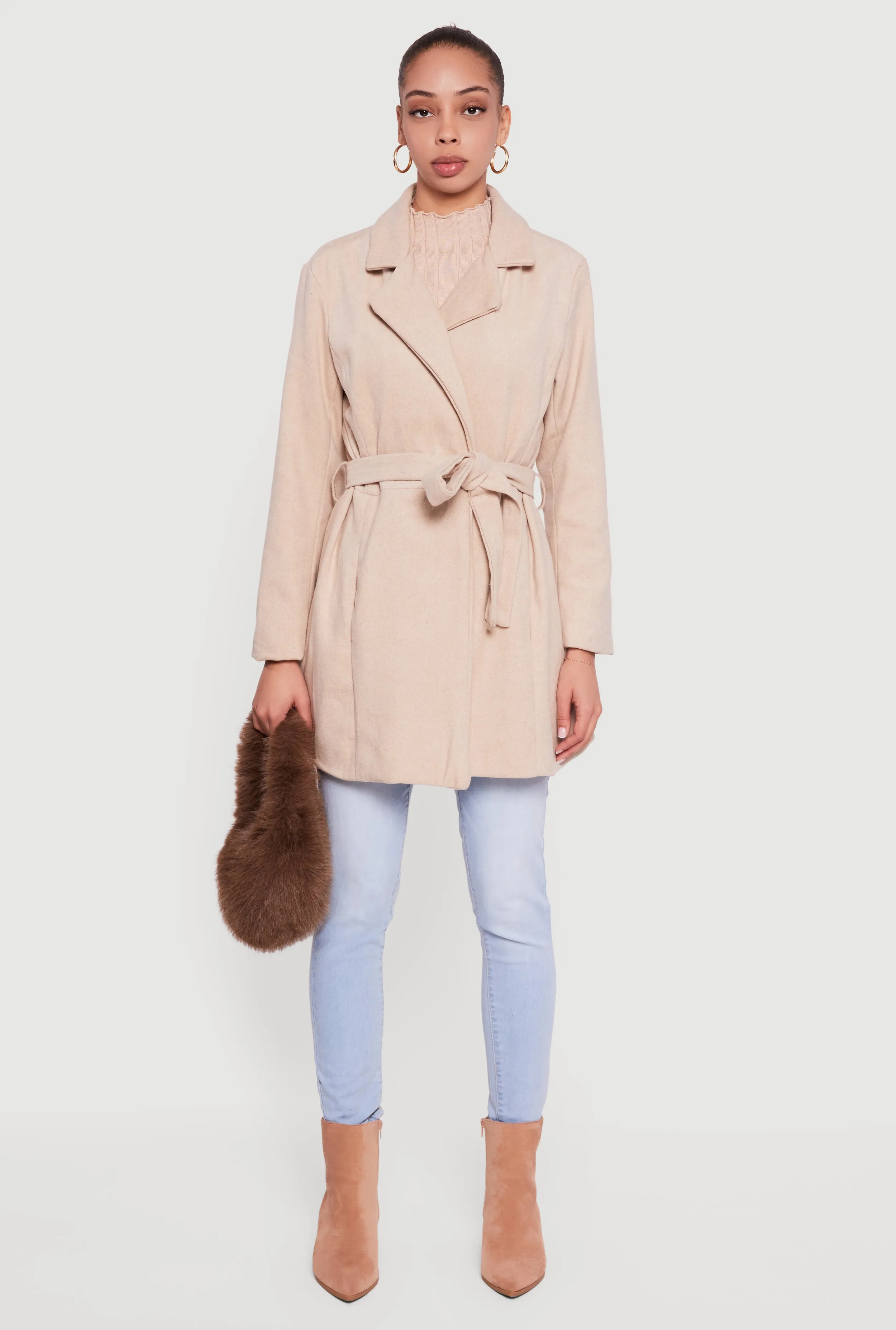 Wool Collared Wrap Coat sold by Rainbow product image thumbnail 3