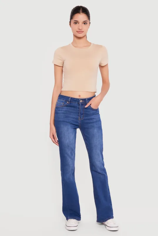 Basic Short Sleeve Cropped Tee sold by Rainbow