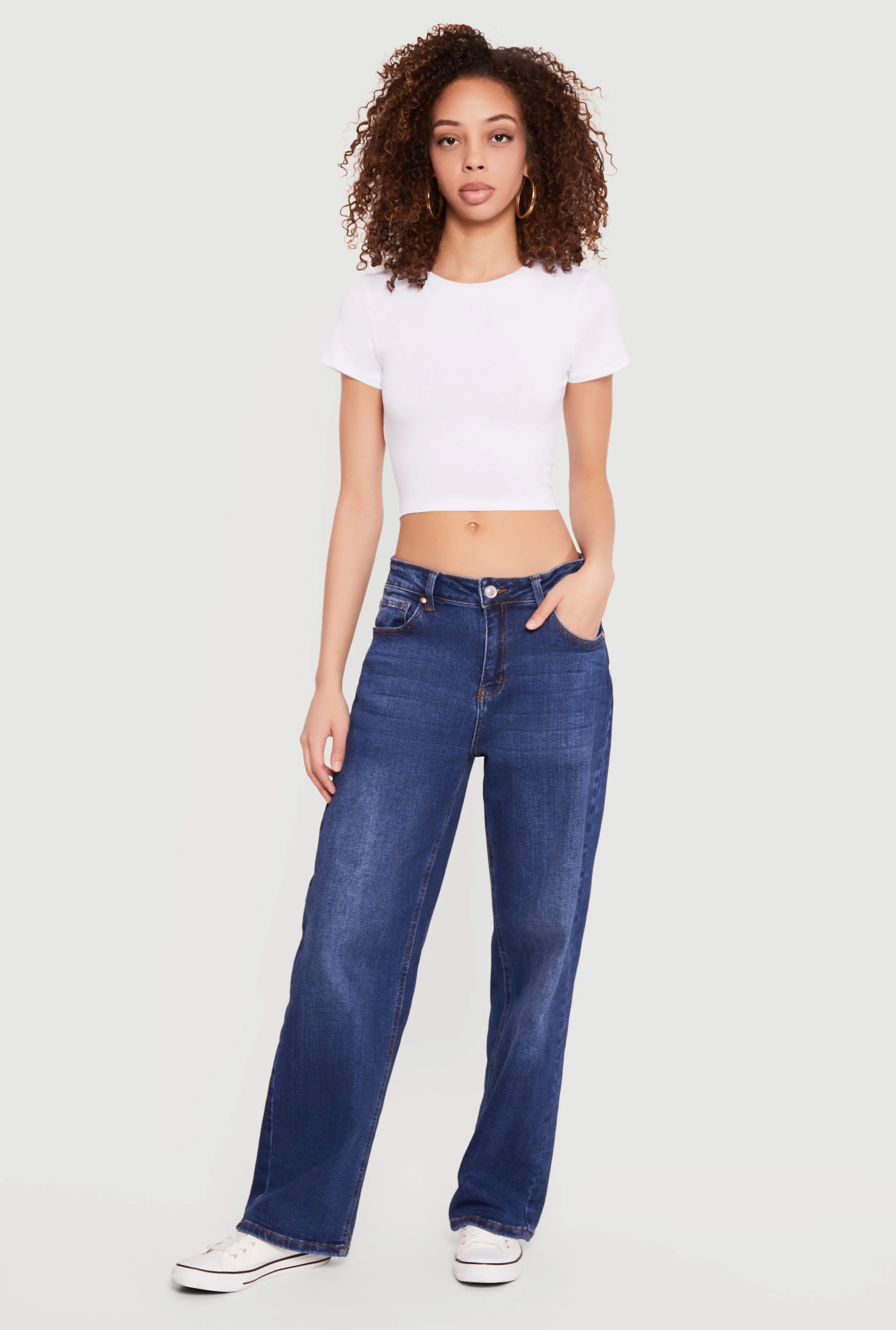 Basic Short Sleeve Cropped Tee sold by Rainbow