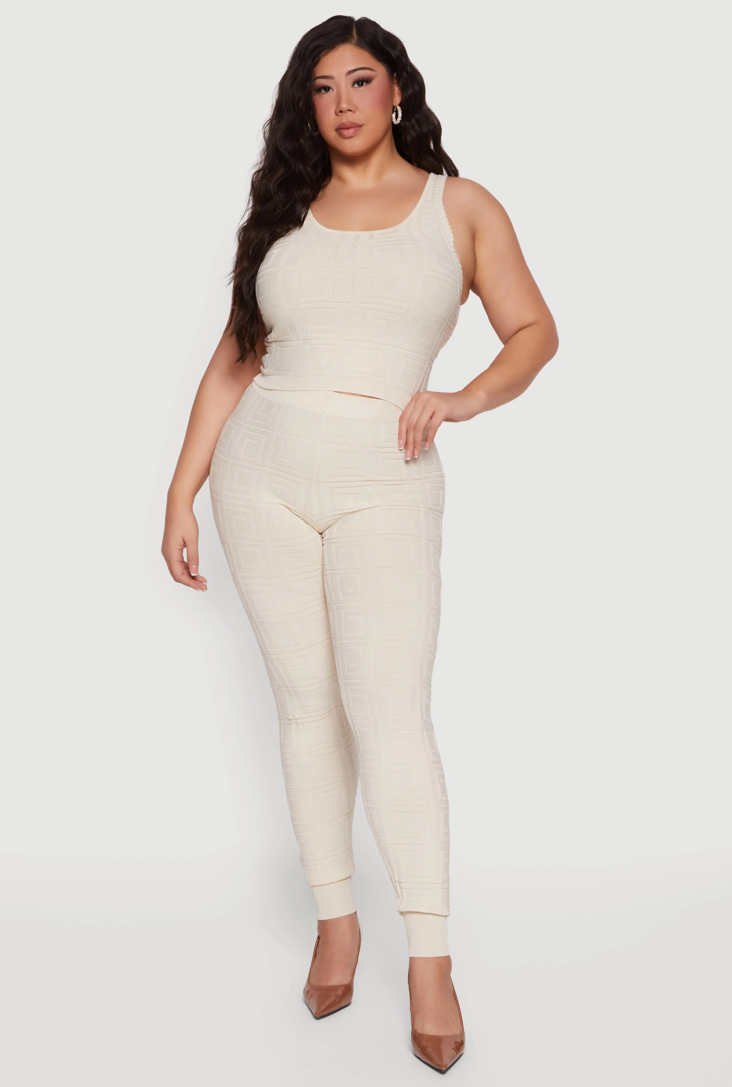 Plus Size Greek Key Knit Sleeveless Top sold by Rainbow product image thumbnail 2