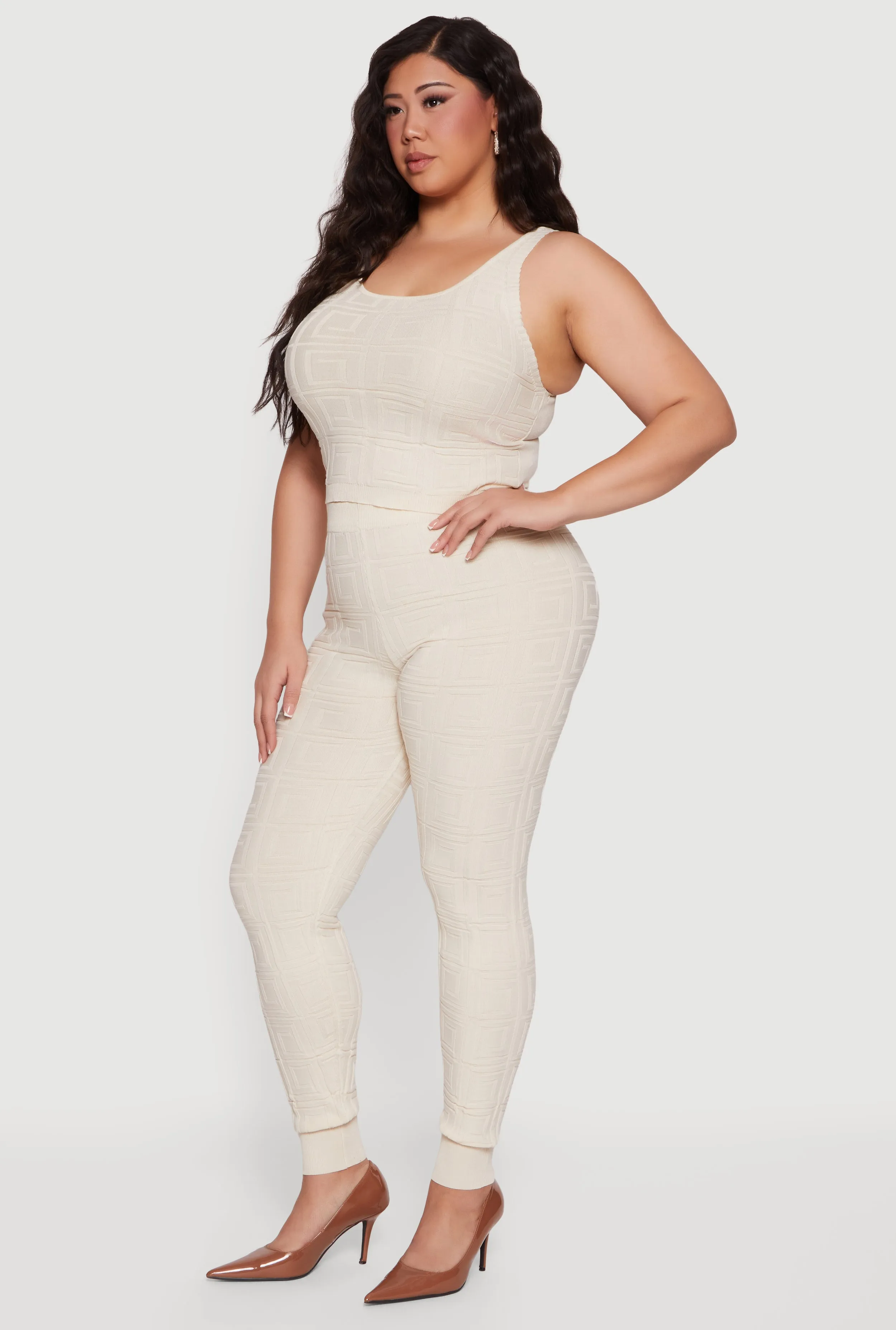 Plus Size Greek Key Knit Sleeveless Top sold by Rainbow product image thumbnail 3