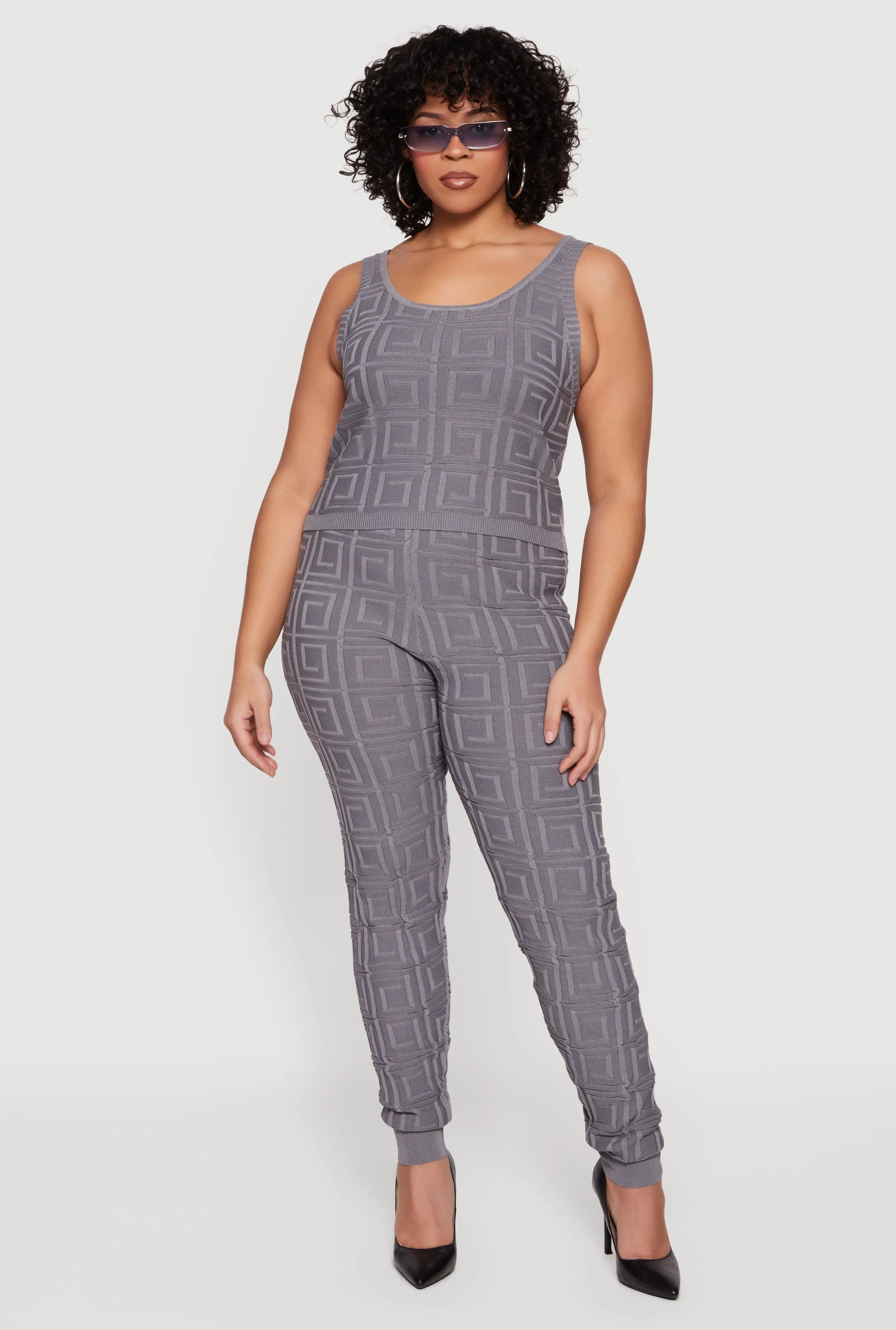 Plus Size Greek Key Knit Sleeveless Top sold by Rainbow product image thumbnail 2