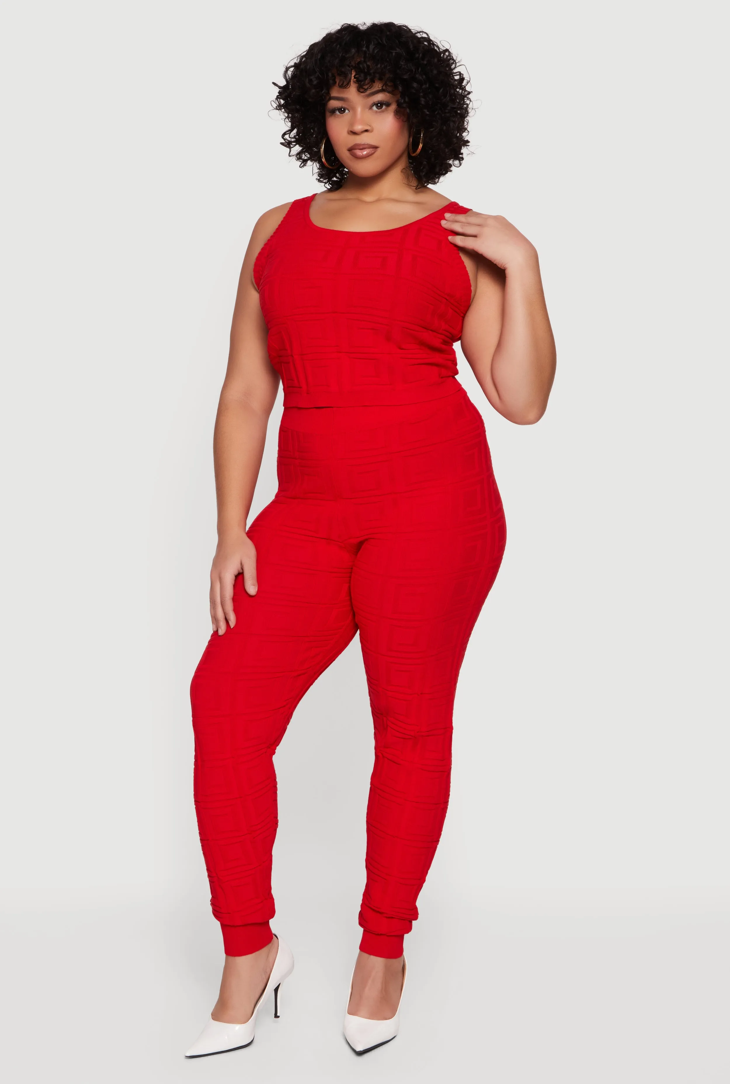 Plus Size Greek Key Knit Sleeveless Top sold by Rainbow product image thumbnail 2