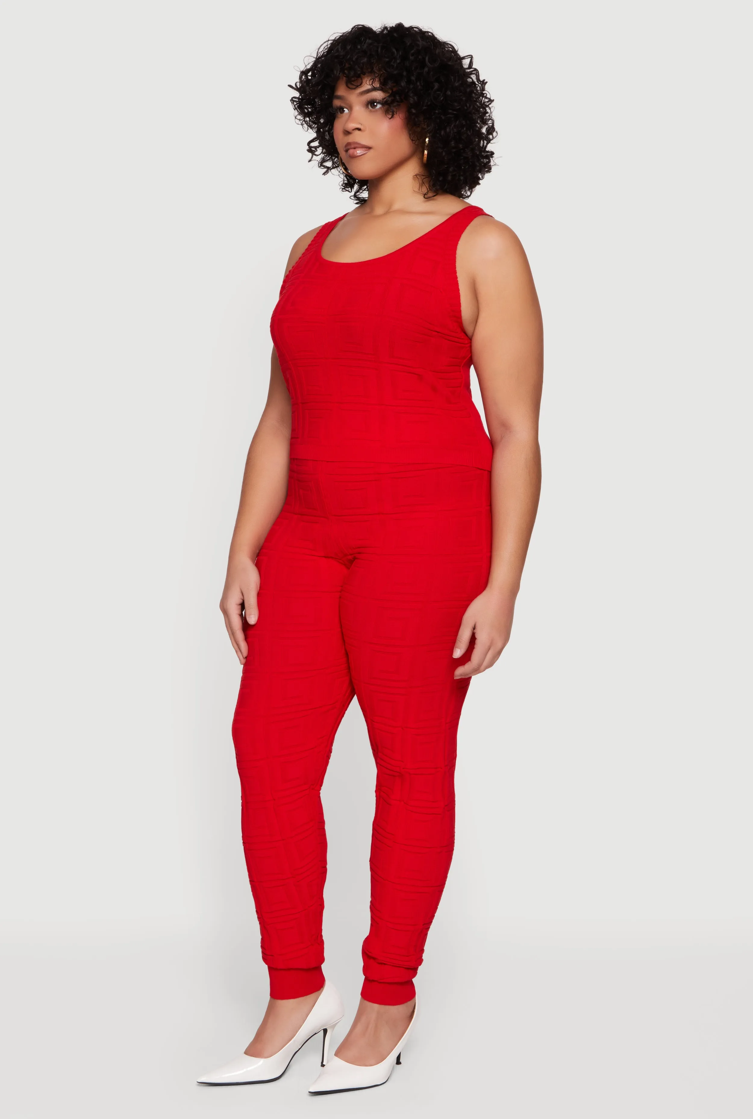 Plus Size Greek Key Knit Sleeveless Top sold by Rainbow product image thumbnail 3