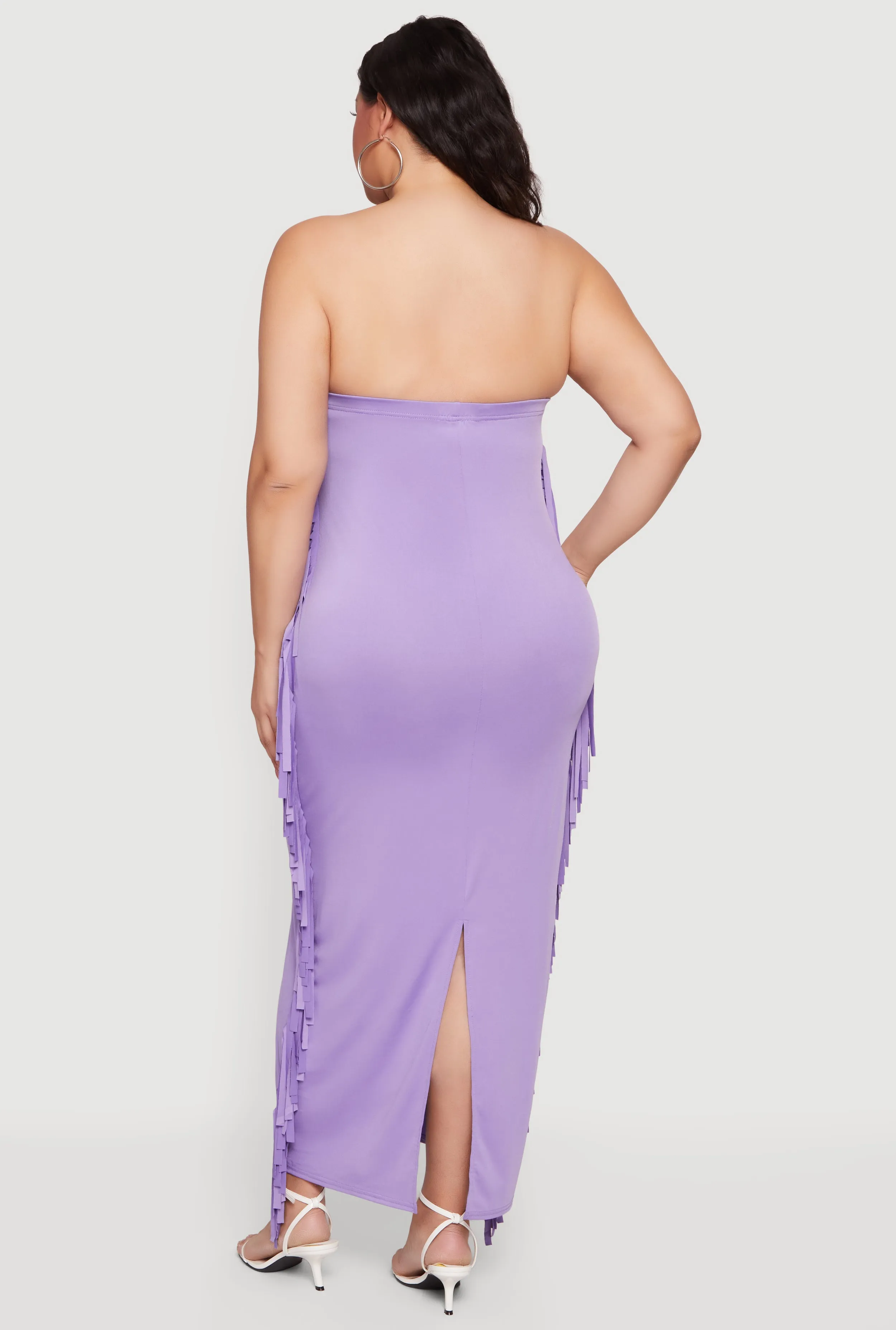 Plus Size Fringe Side Maxi Tube Dress sold by Rainbow product image thumbnail 3