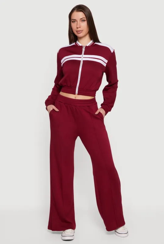 Mid Rise Wide Leg Pull On Pants with Pockets sold by Rainbow