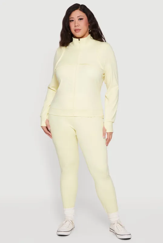 Plus Size Stretchy High Waisted Yoga Leggings made by Rainbow