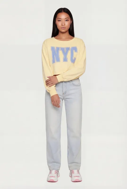 Cropped Long Sleeve Graphic Sweatshirt sold by Rainbow