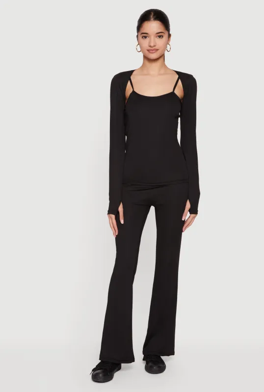 High Waisted Boot Cut Leggings made by Rainbow