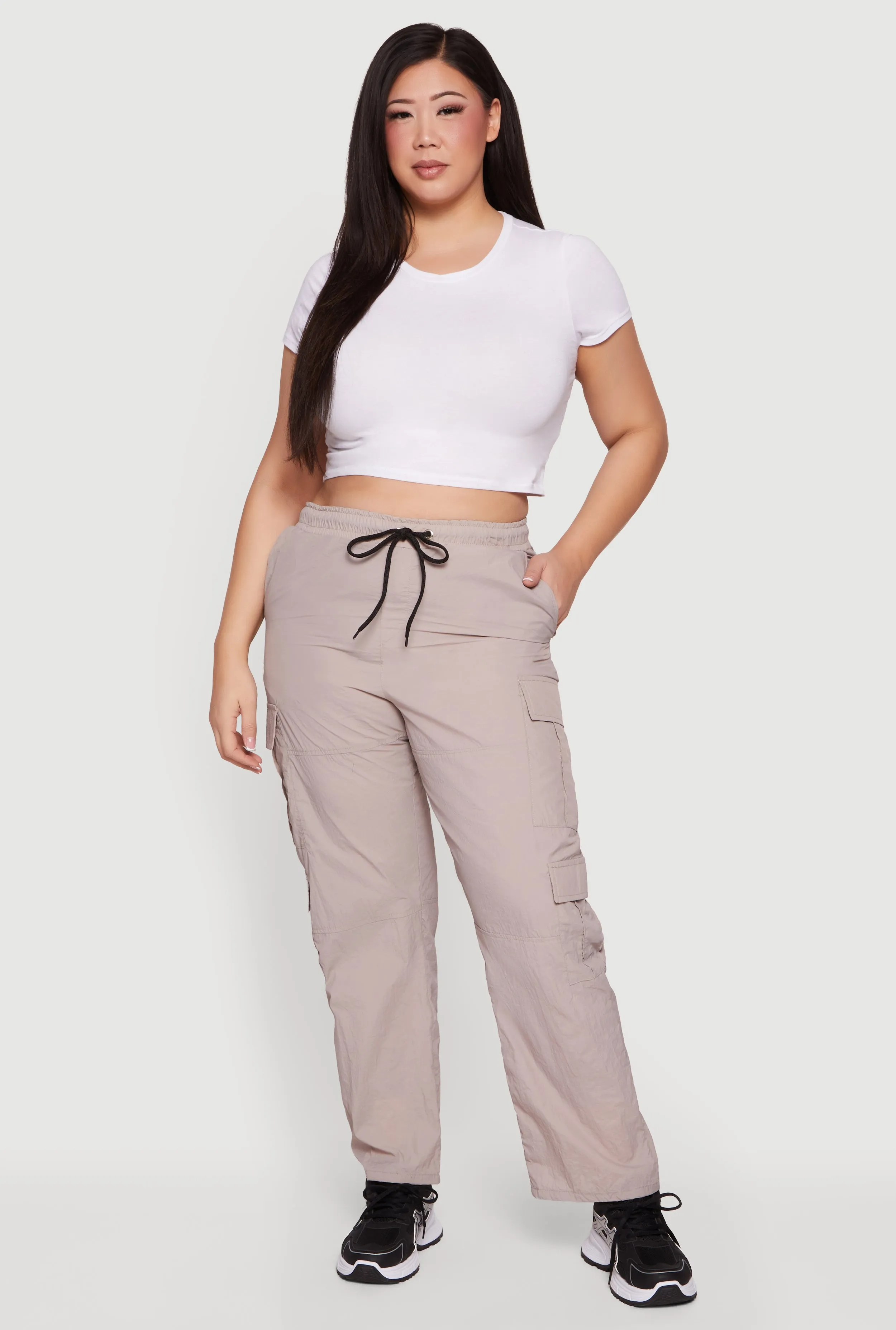 Plus Size Nylon Drawstring Cargo Pants sold by Rainbow product image thumbnail 3
