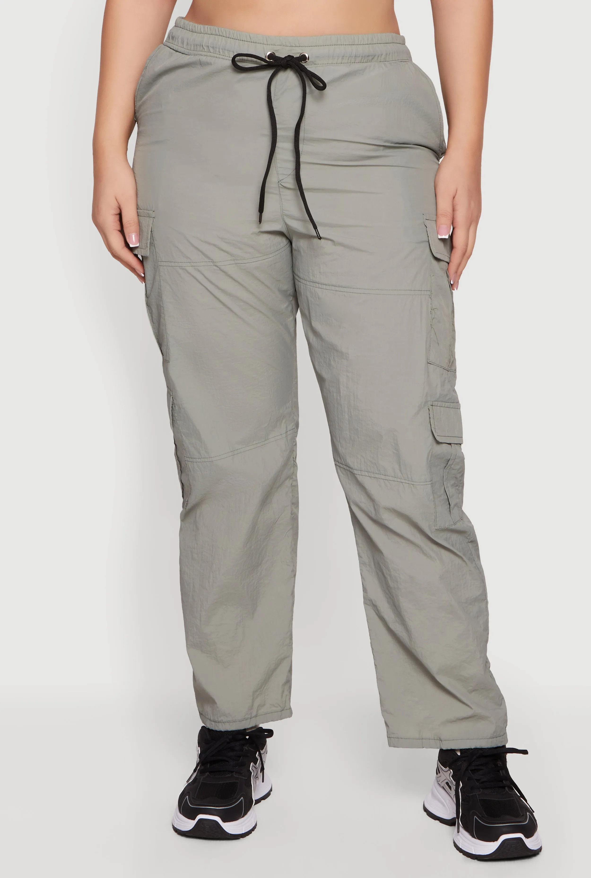 Plus Size Nylon Drawstring Cargo Pants sold by Rainbow product image thumbnail 3