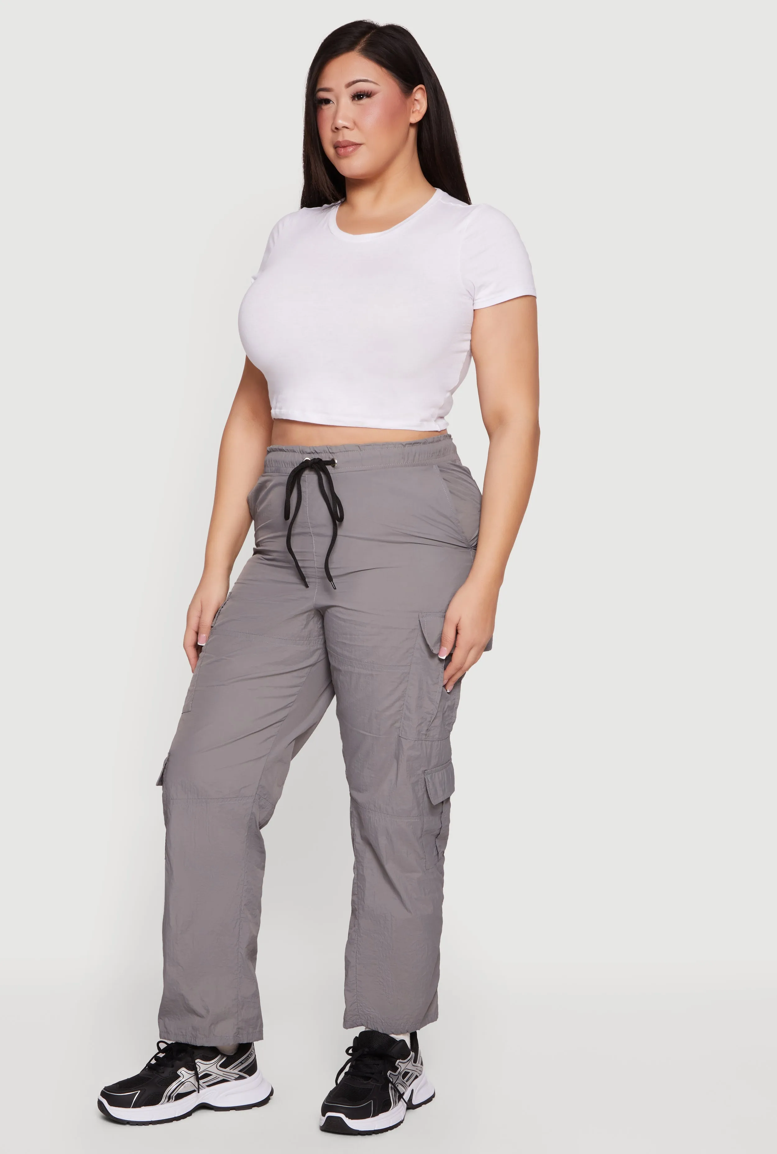 Plus Size Nylon Drawstring Cargo Pants sold by Rainbow product image thumbnail 2
