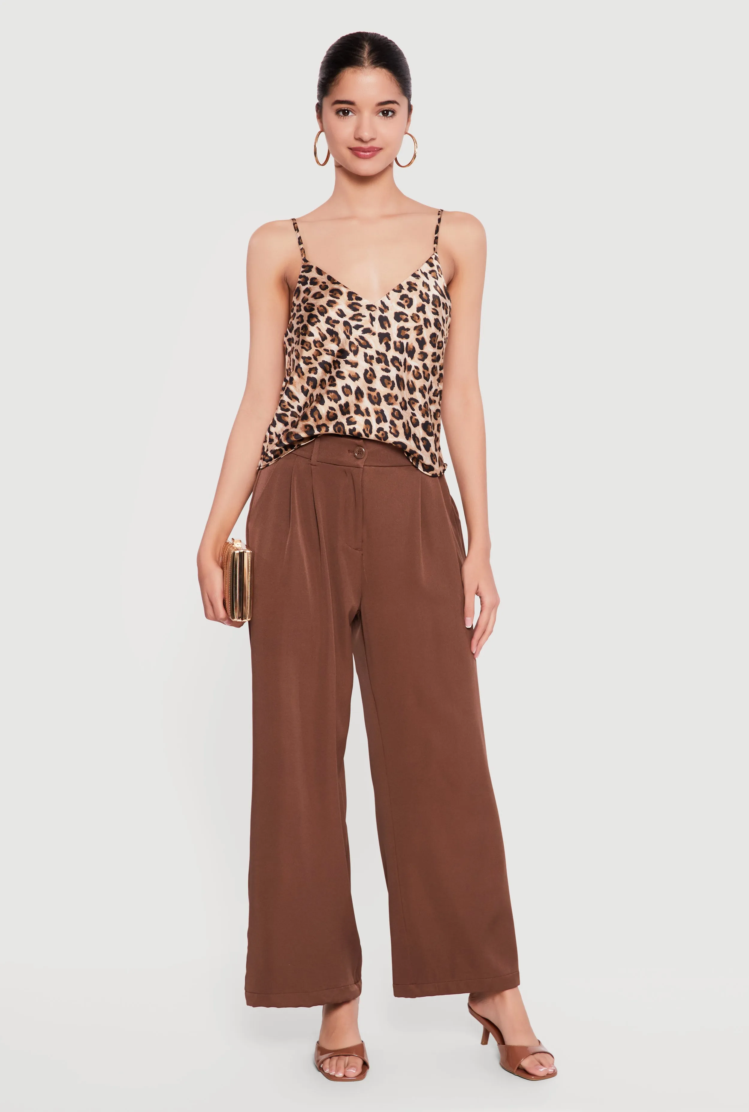 High Waisted Wide Leg Pleated Dress Pants sold by Rainbow product image thumbnail 2