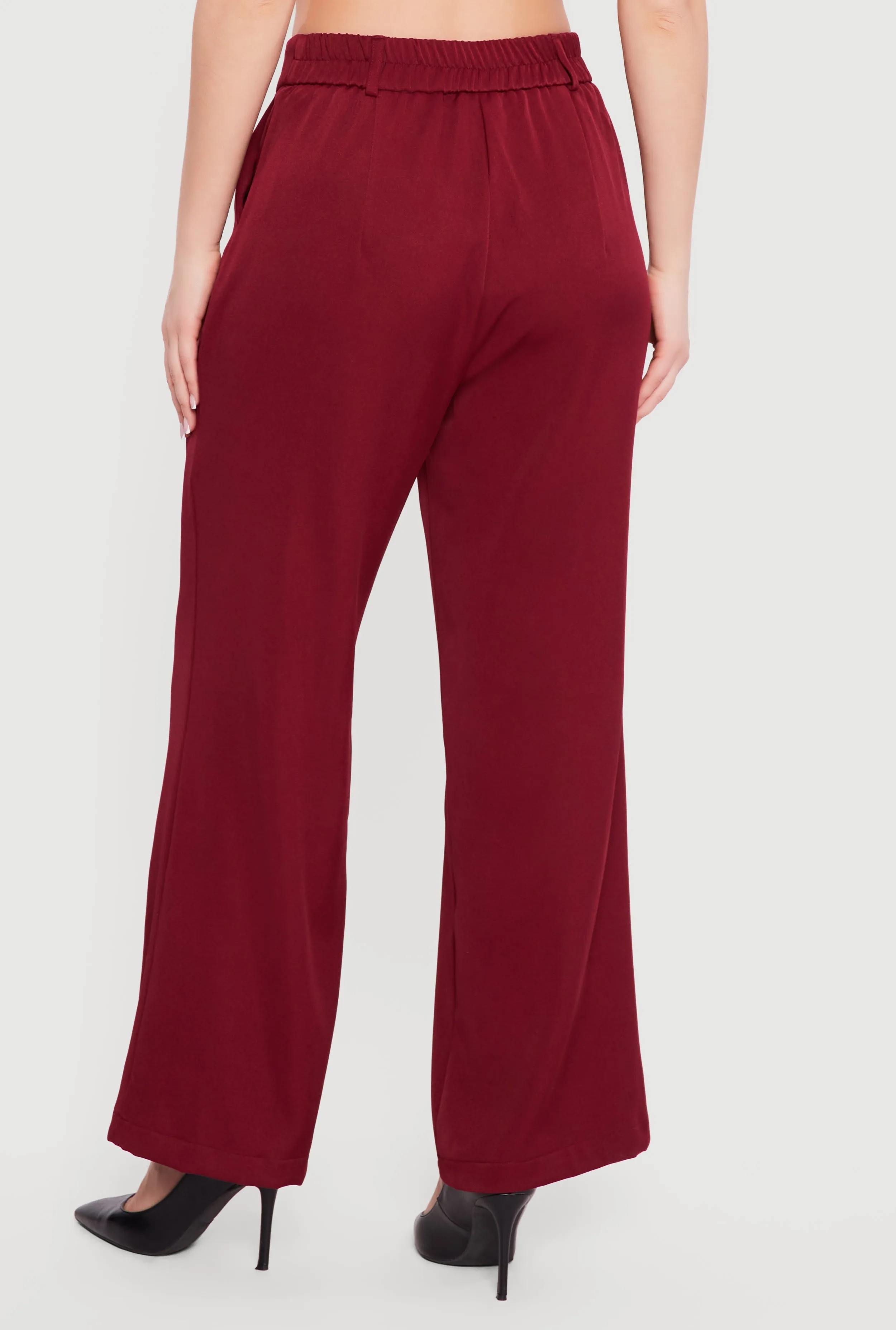 High Waisted Wide Leg Pleated Dress Pants sold by Rainbow product image thumbnail 5