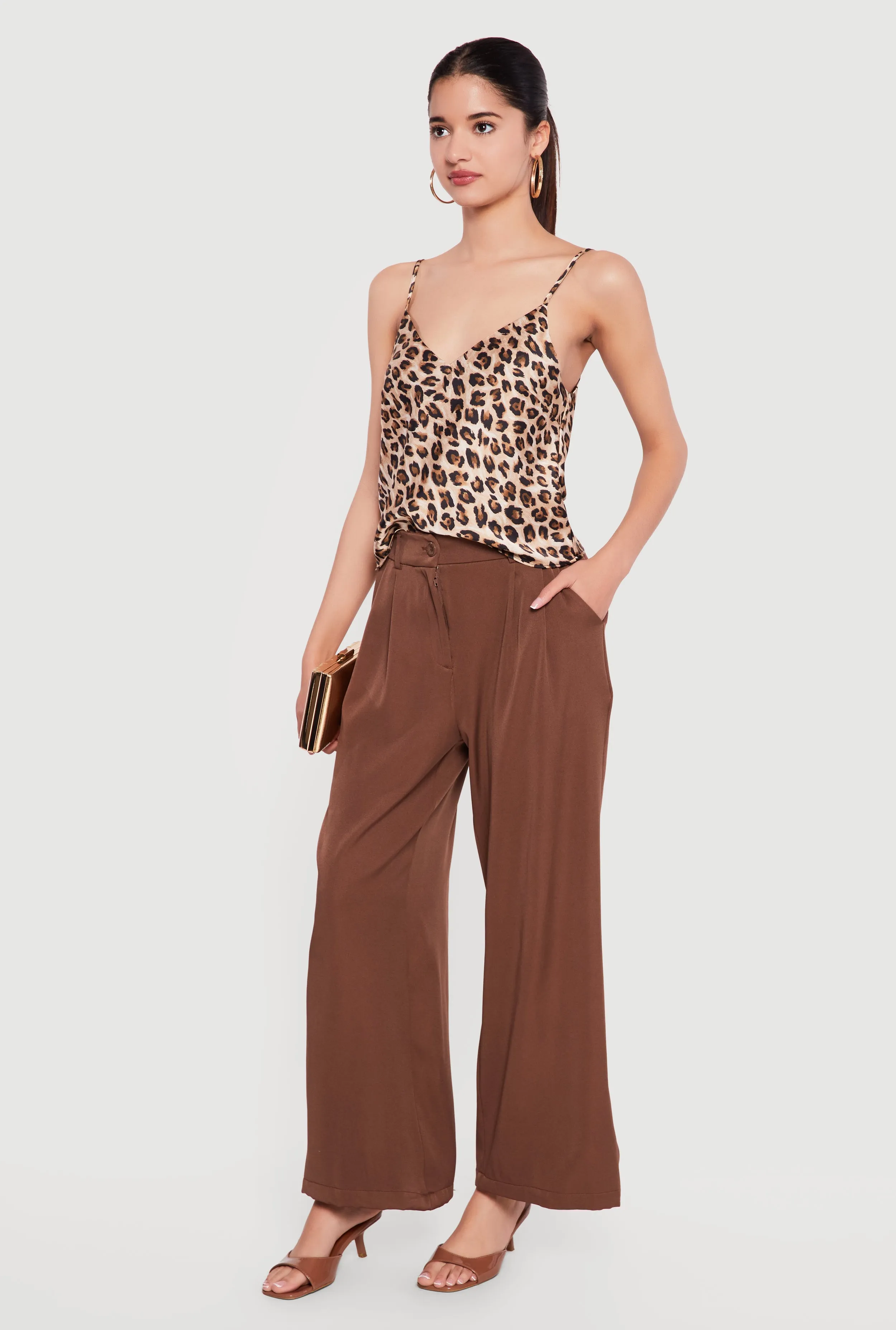 High Waisted Wide Leg Pleated Dress Pants sold by Rainbow product image thumbnail 2