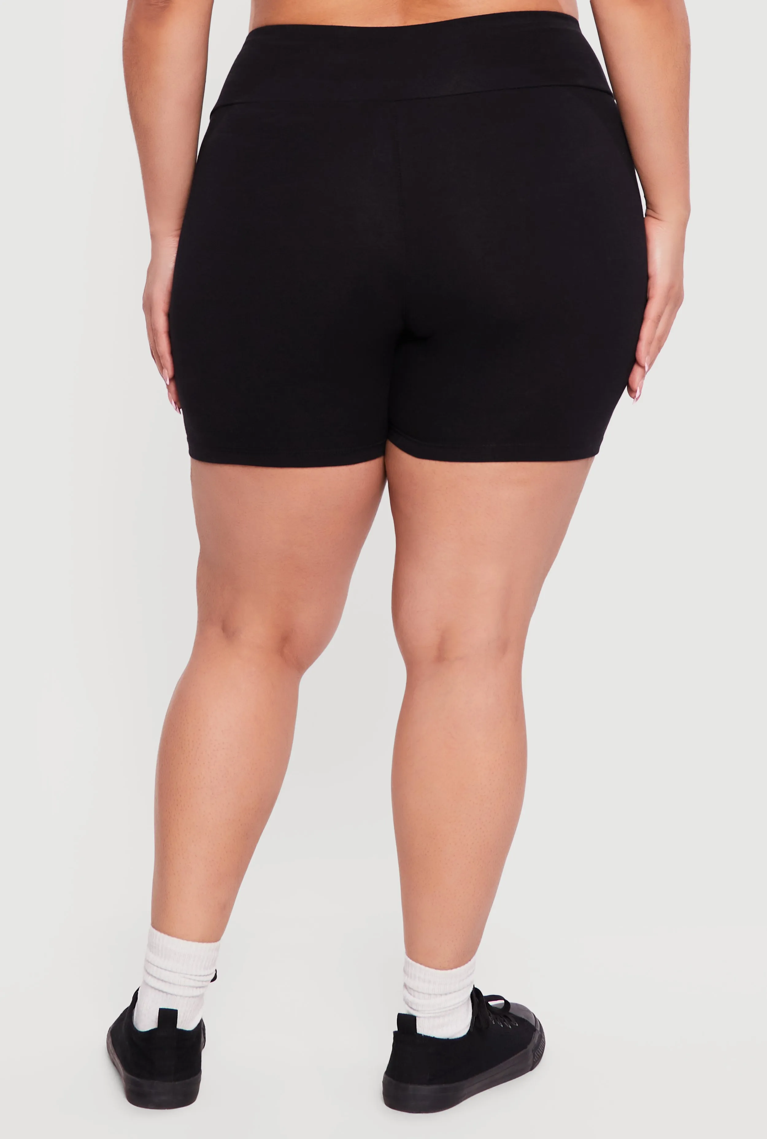 Plus Size Trendy High Waisted Biker Shorts sold by Rainbow product image thumbnail 5