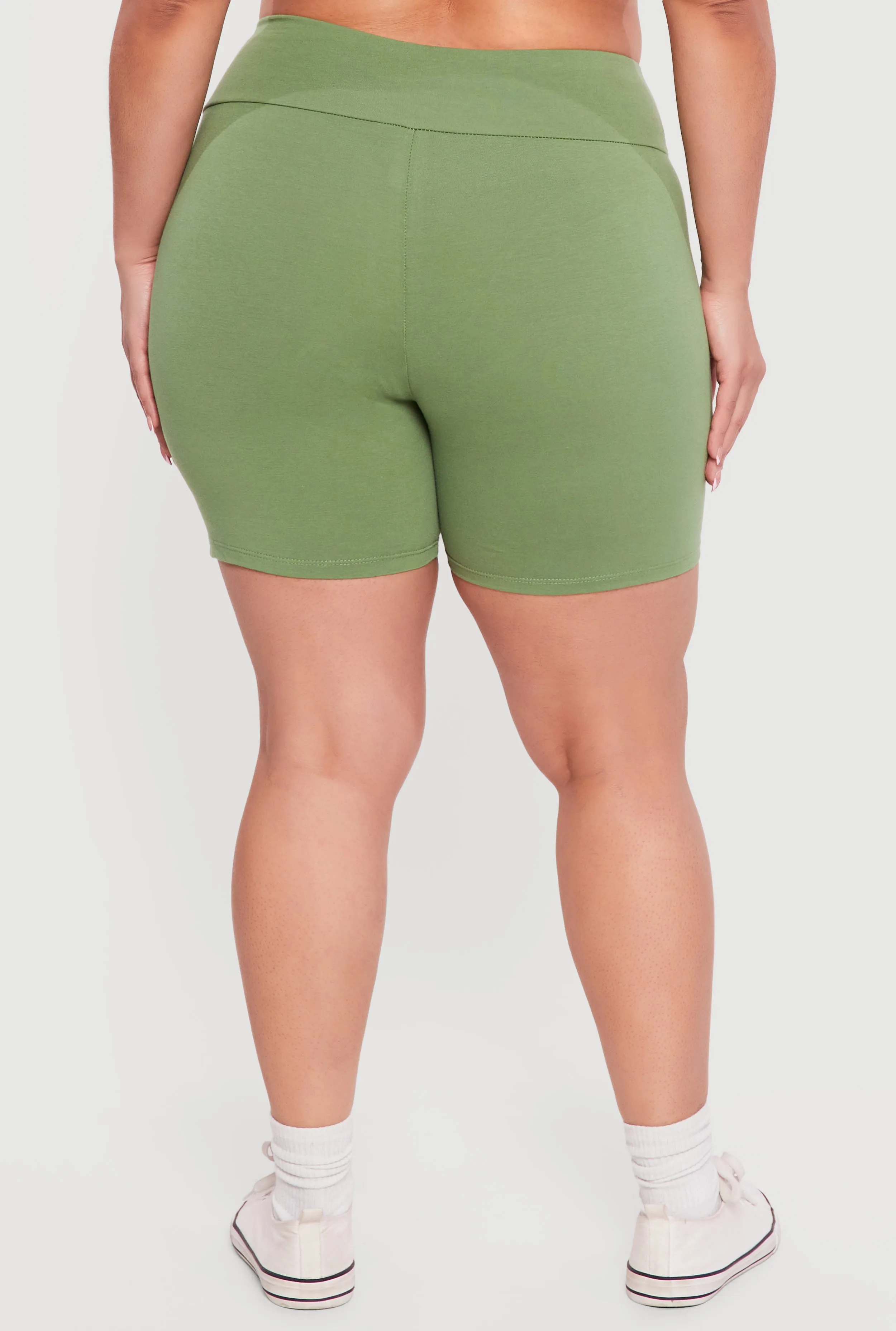 Plus Size Trendy High Waisted Biker Shorts sold by Rainbow product image thumbnail 5