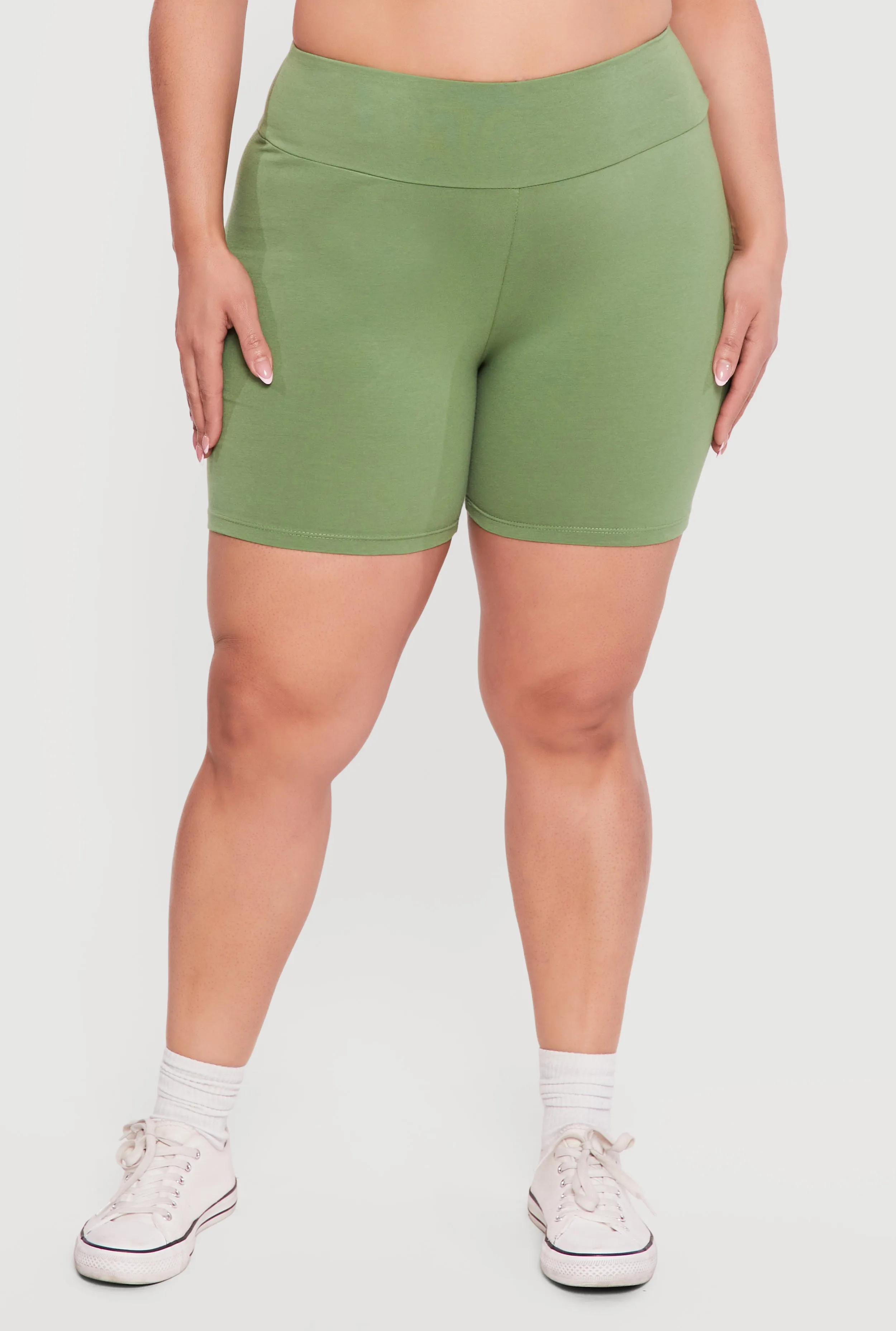 Plus Size Trendy High Waisted Biker Shorts sold by Rainbow product image thumbnail 3