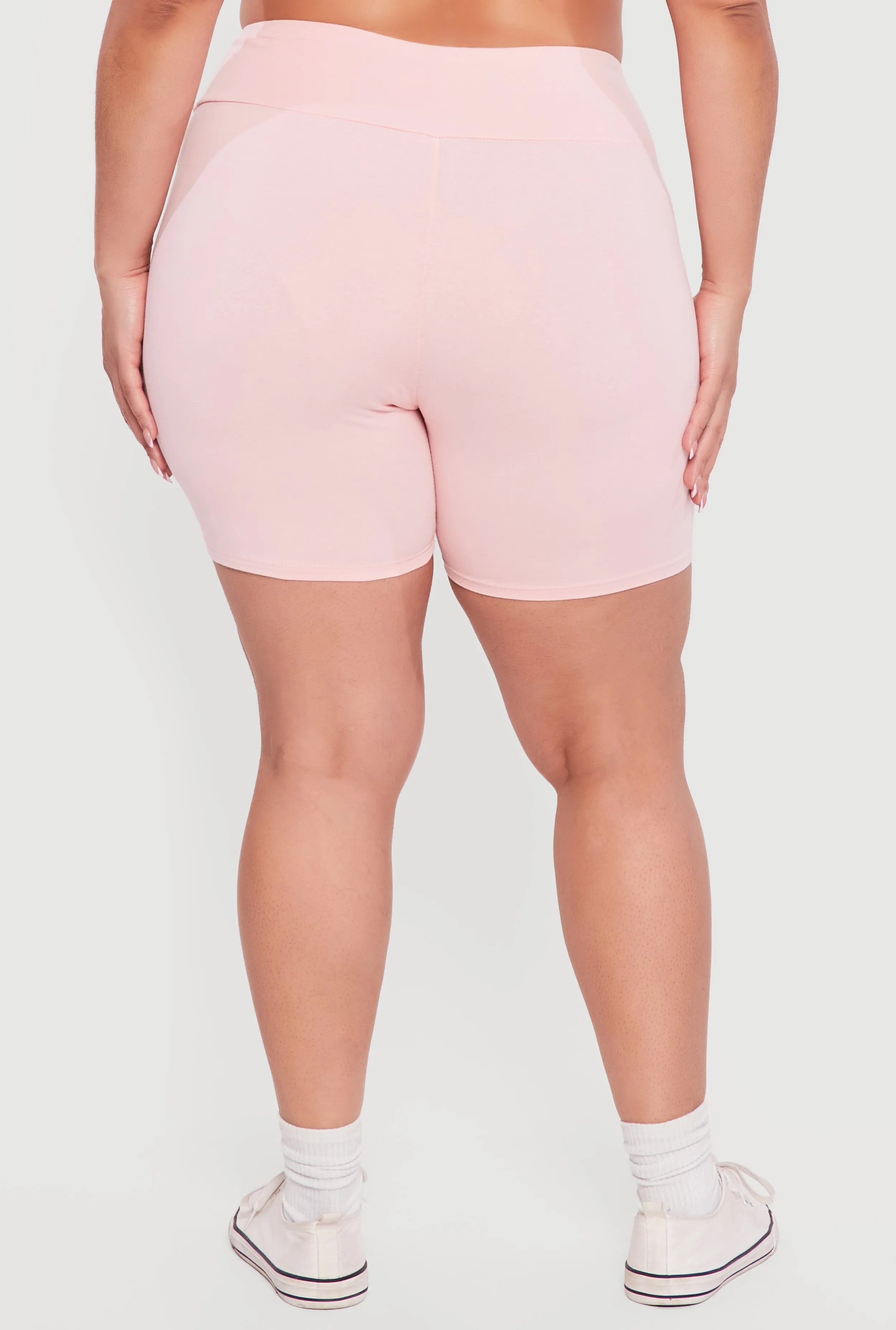 Plus Size Trendy High Waisted Biker Shorts sold by Rainbow product image thumbnail 5