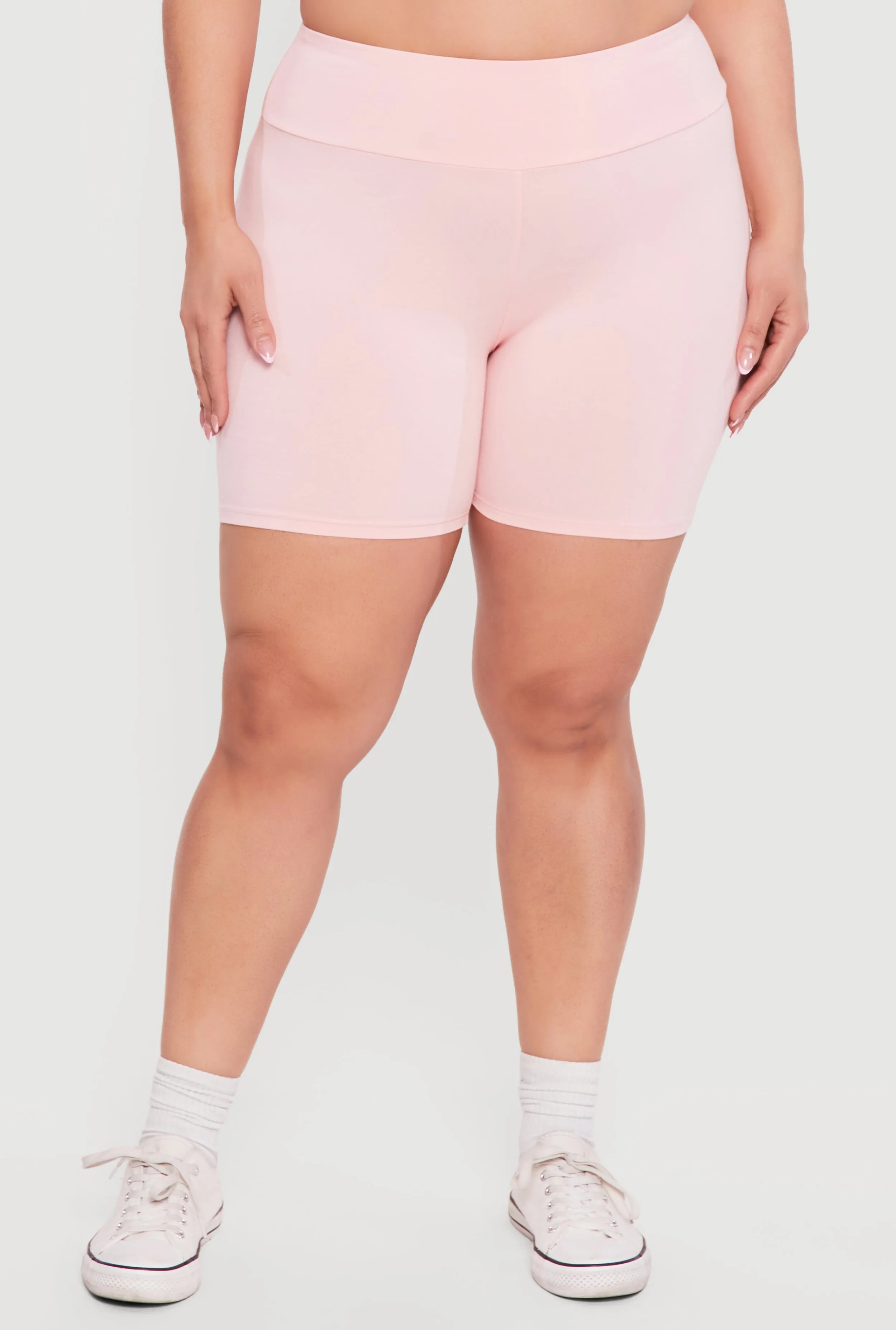 Plus Size Trendy High Waisted Biker Shorts sold by Rainbow product image thumbnail 3