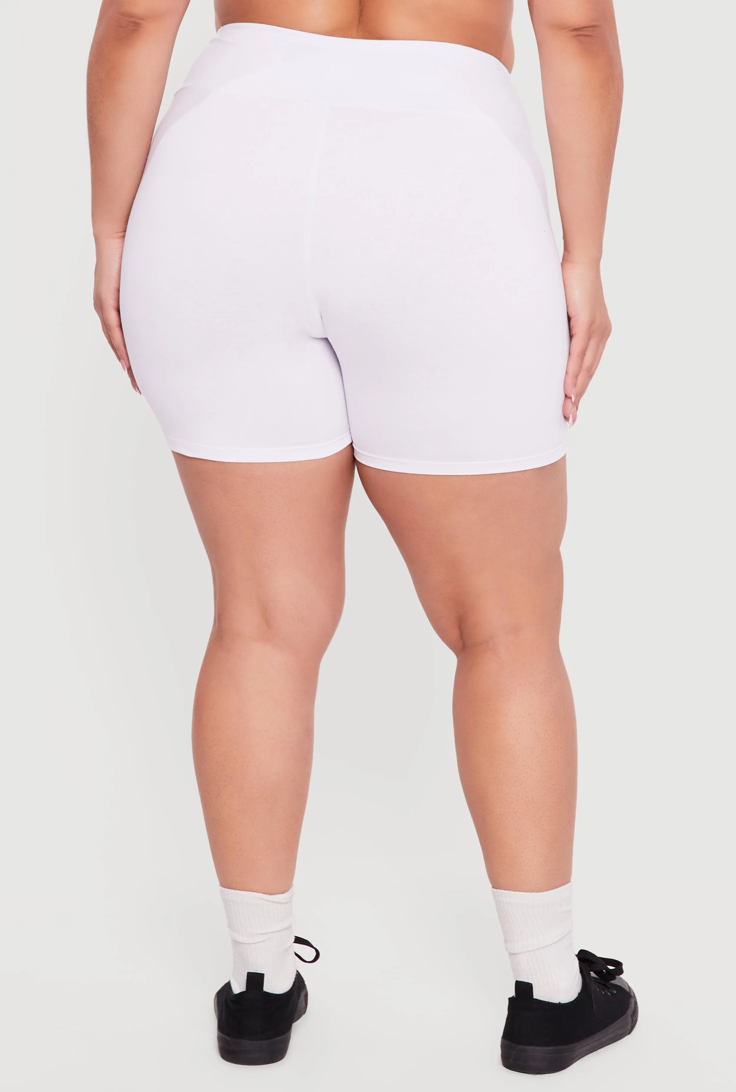 Plus Size Trendy High Waisted Biker Shorts sold by Rainbow product image thumbnail 5