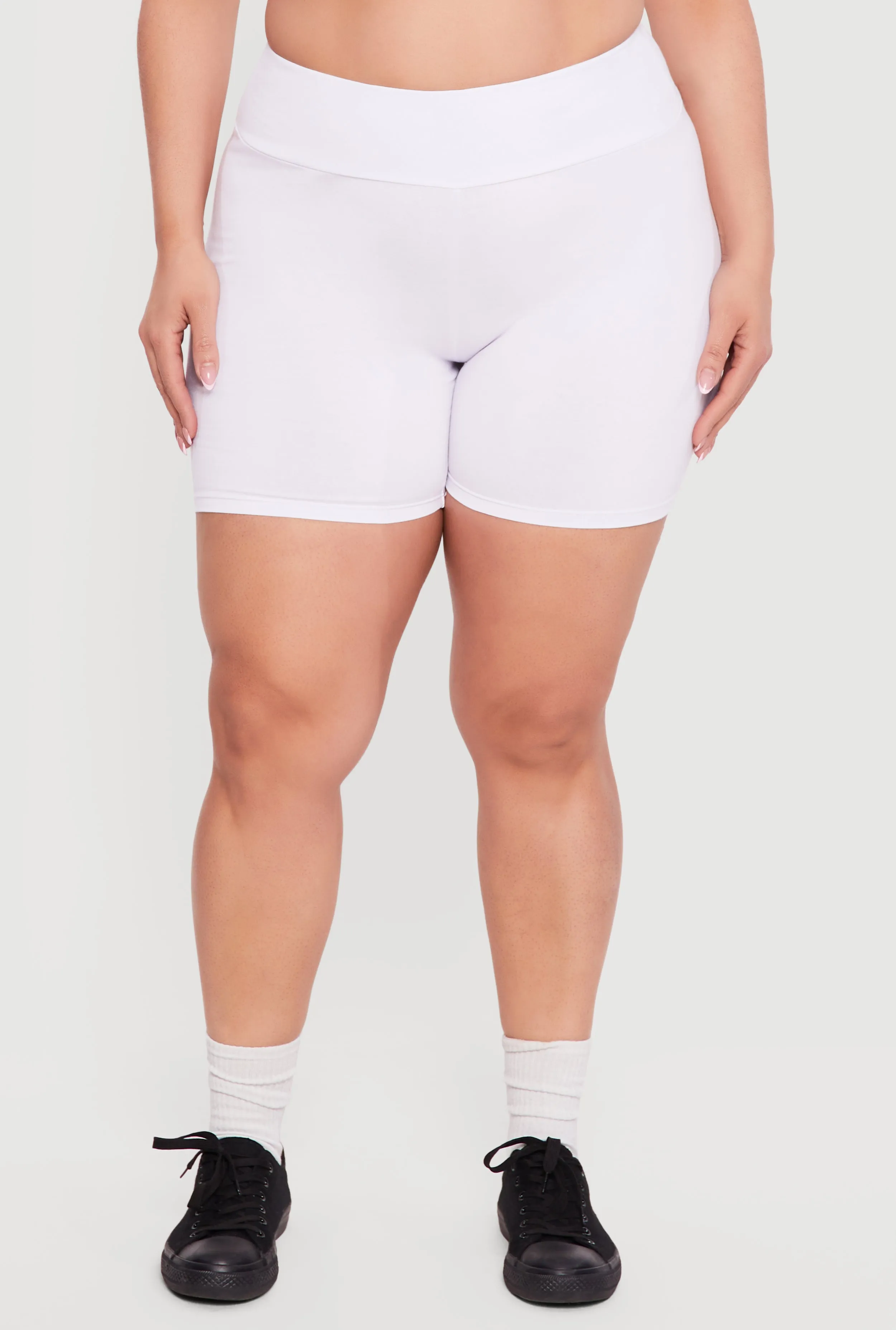 Plus Size Trendy High Waisted Biker Shorts sold by Rainbow product image thumbnail 3