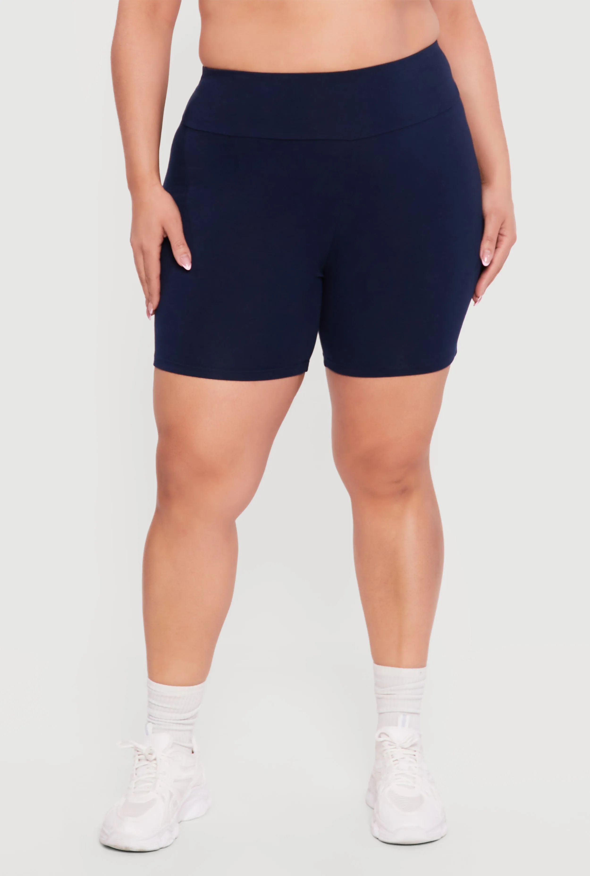 Plus Size Trendy High Waisted Biker Shorts sold by Rainbow product image thumbnail 3