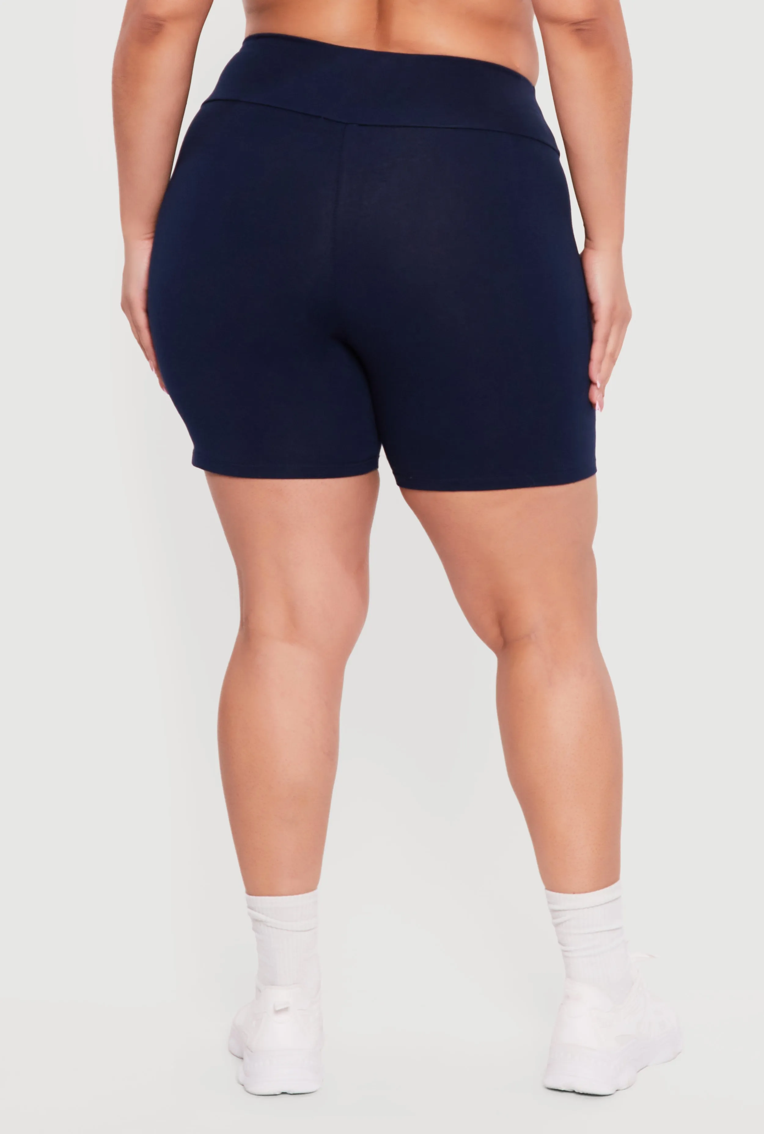 Plus Size Trendy High Waisted Biker Shorts sold by Rainbow product image thumbnail 5