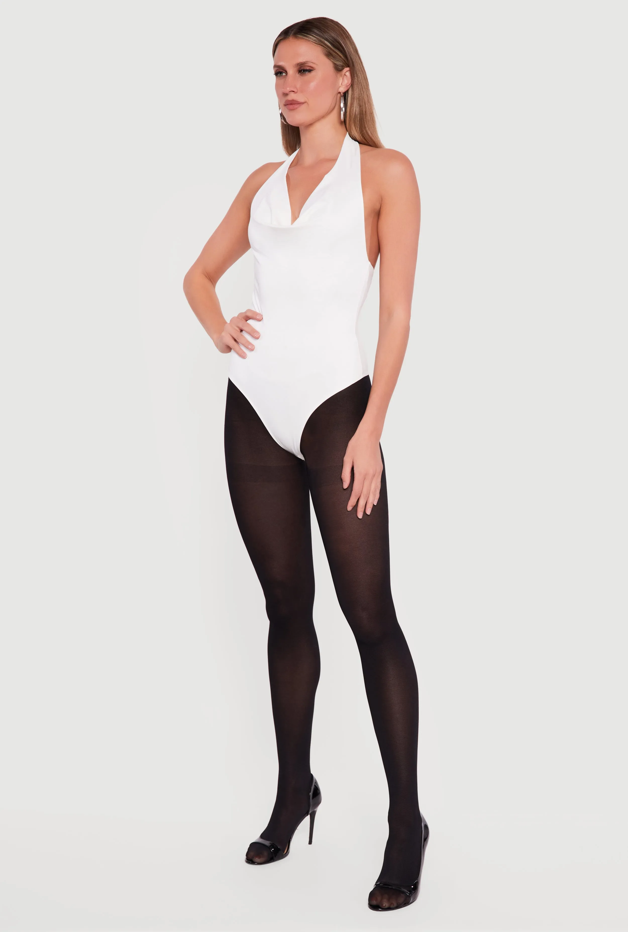 Cowl Neck Halter Bodysuit sold by Rainbow product image thumbnail 3