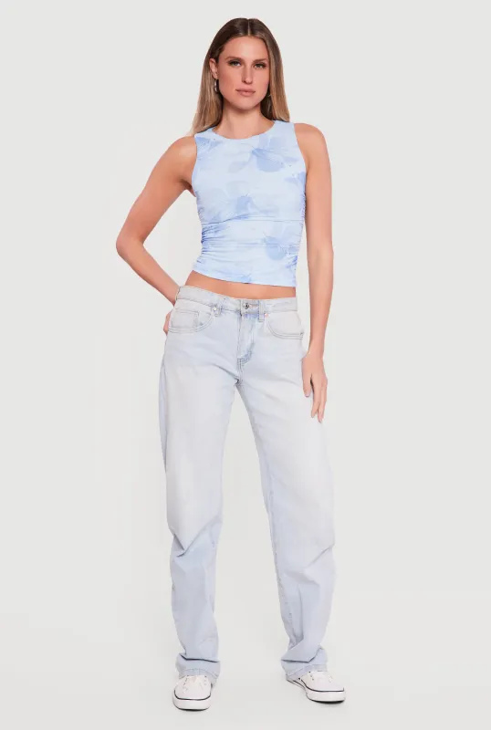 Sleeveless Floral Mesh High Neck Blouse sold by Rainbow