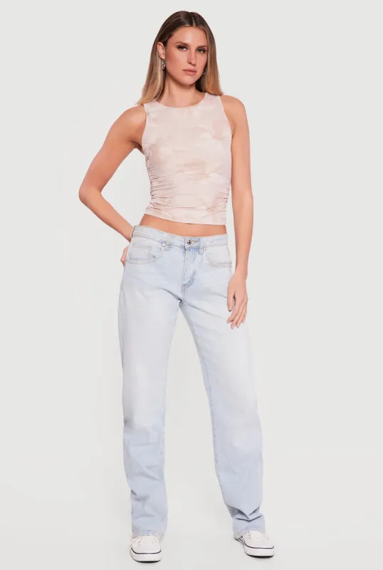 Sleeveless Floral Mesh High Neck Blouse sold by Rainbow